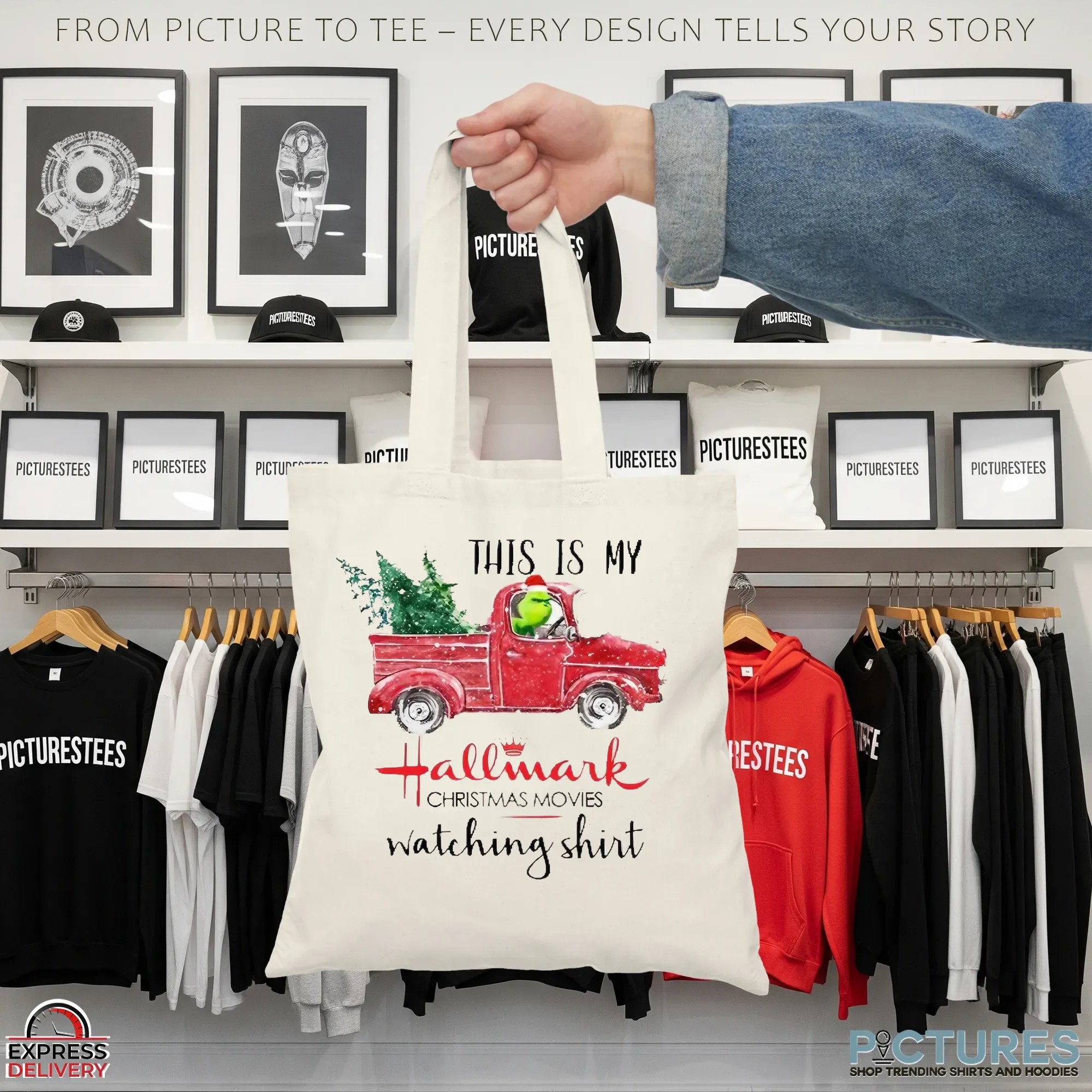 Grinch Driving Truck This Is Hallmark Christmas Movie Watching T Shirt