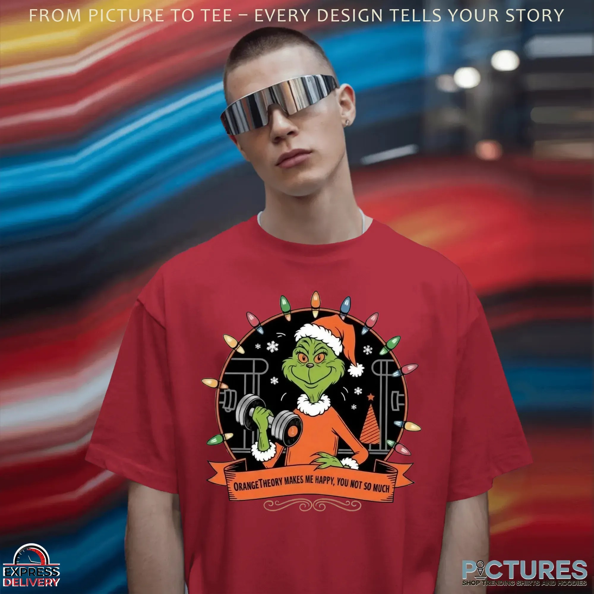Grinch Gym Orangetheory Make Me Happy You Not So Much Christmas T Shirt