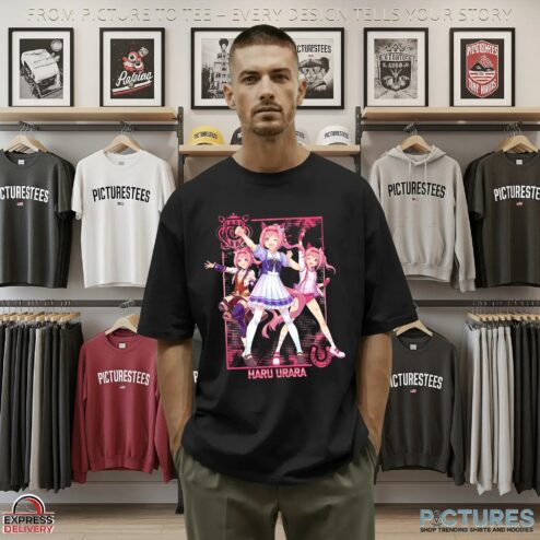 Haru Urara Multi Pink Outfit Uma Musume Pretty Derby Anime T Shirt
