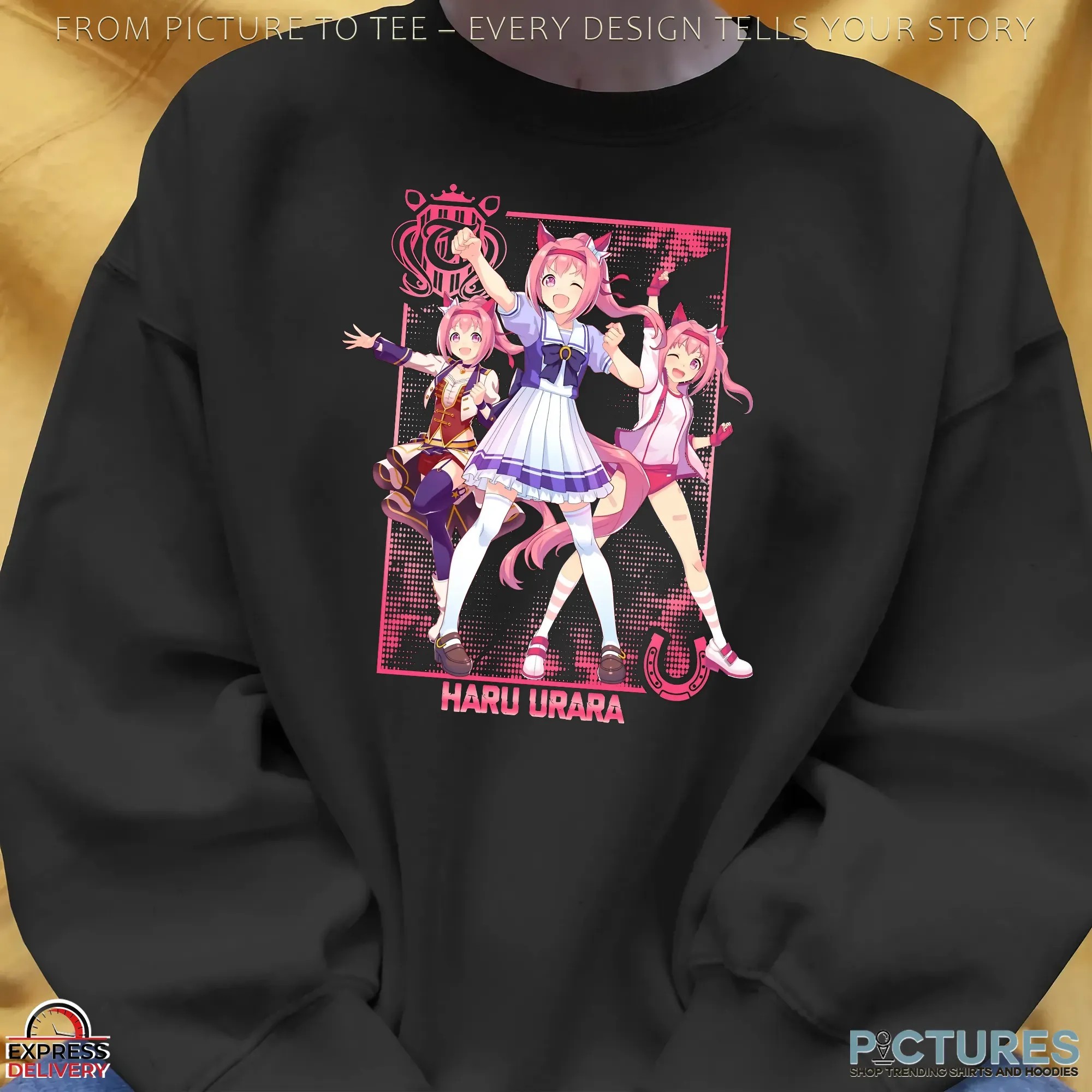 Haru Urara Multi Pink Outfit Uma Musume Pretty Derby Anime T Shirt Haru Urara Multi Pink Outfit Uma Musume Pretty Derby Anime T Shirt