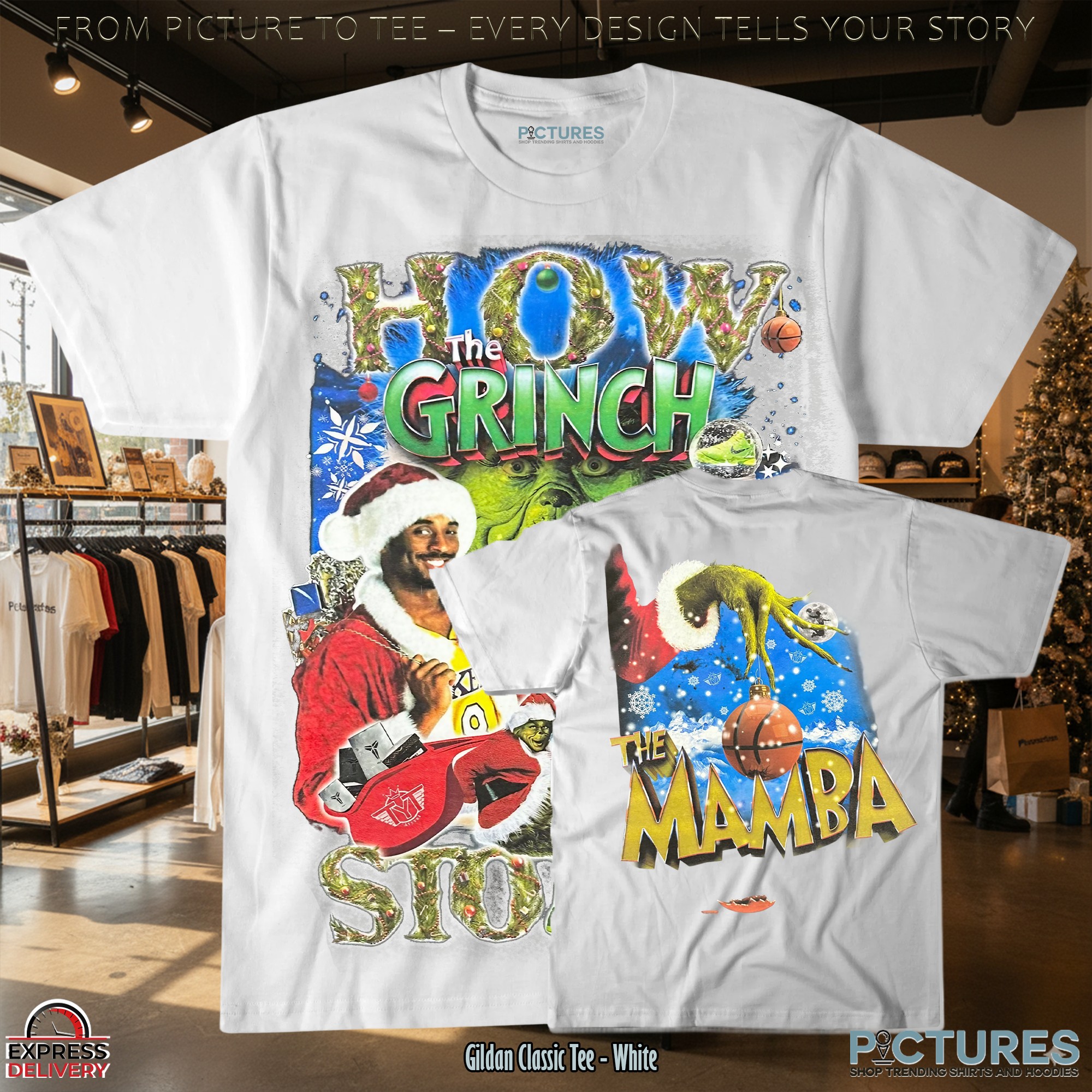 How The Grinch Stole The Show The Mamba Christmas T Shirt