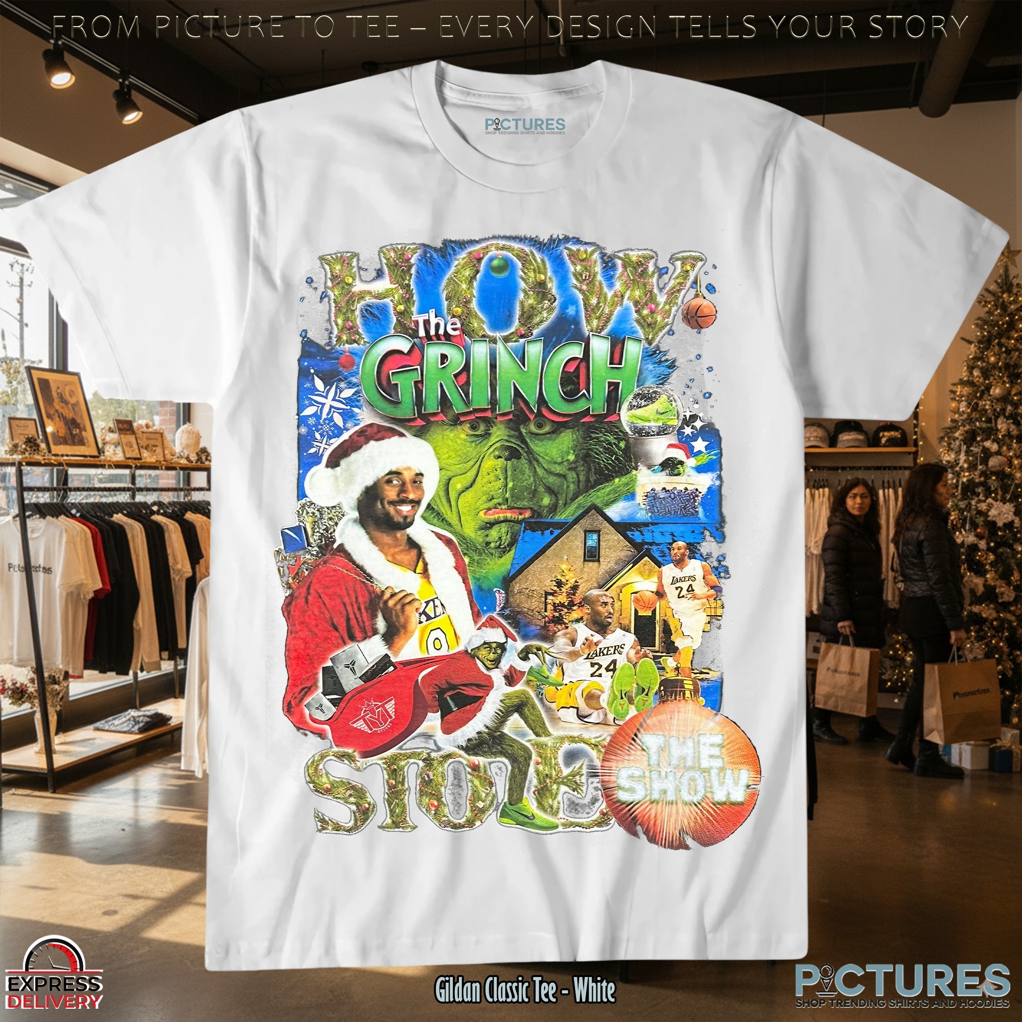 How The Grinch Stole The Show The Mamba Christmas T Shirt
