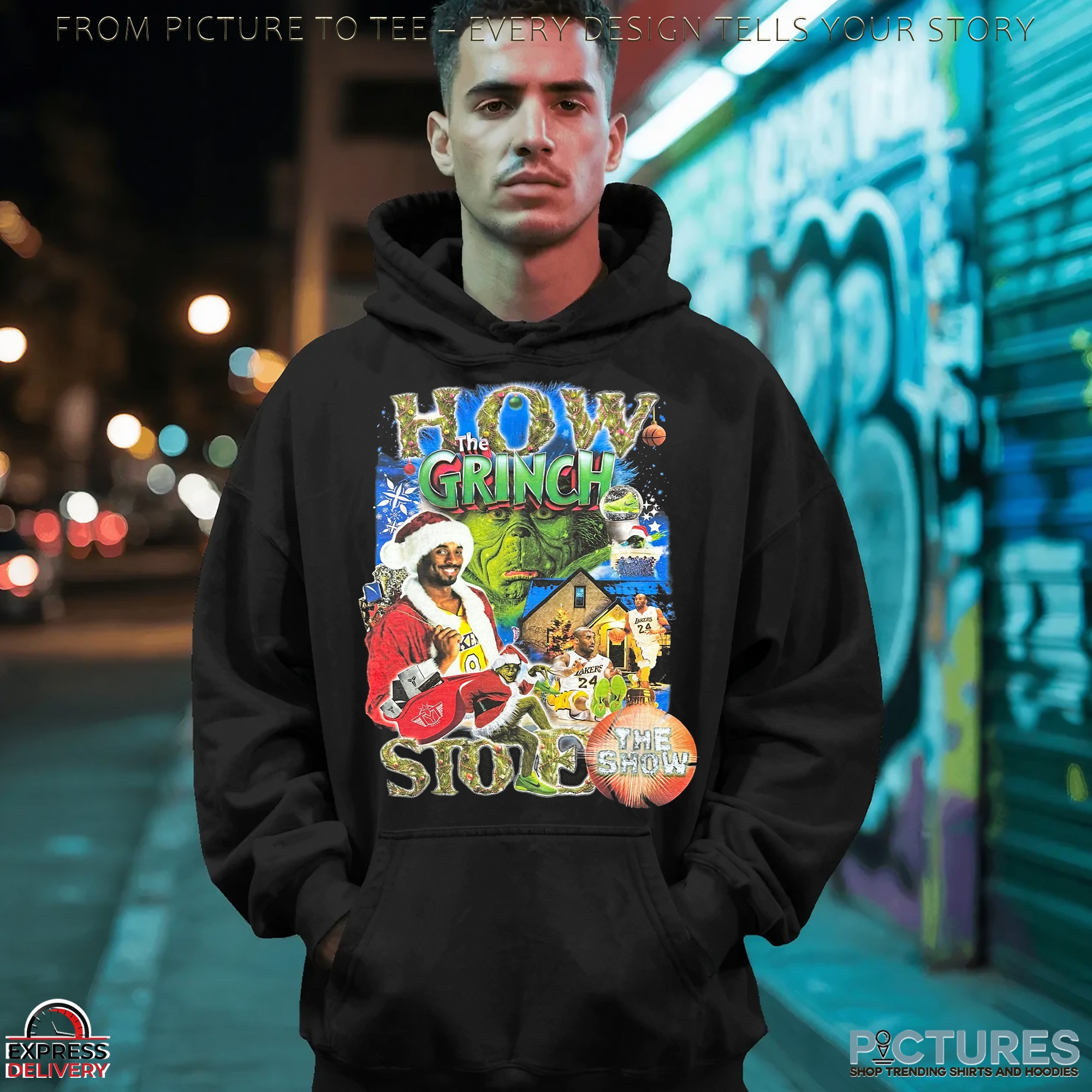 How The Grinch Stole The Show The Mamba Christmas T Shirt