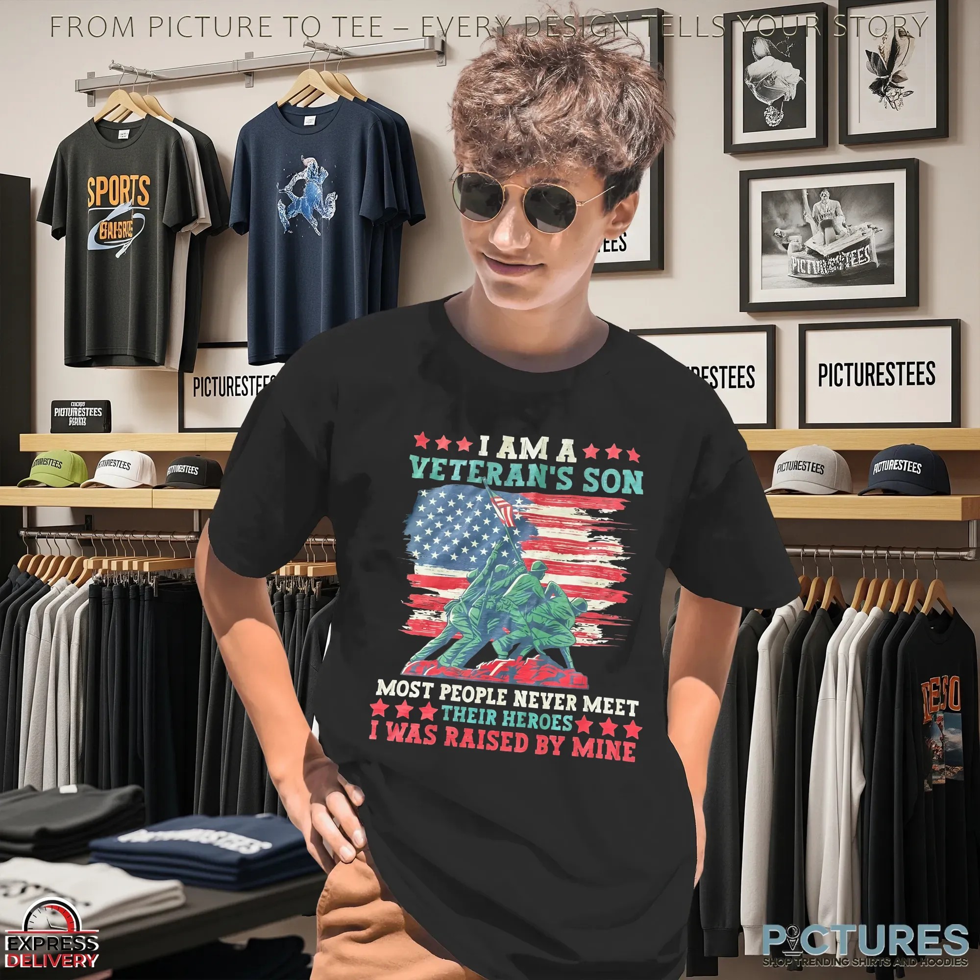 I Am Veteran's Son Most People Never Meet Their Heroes I Was Raised By Mine T Shirt I Am Veteran's Son Most People Never Meet Their Heroes I Was Raised By Mine T Shirt