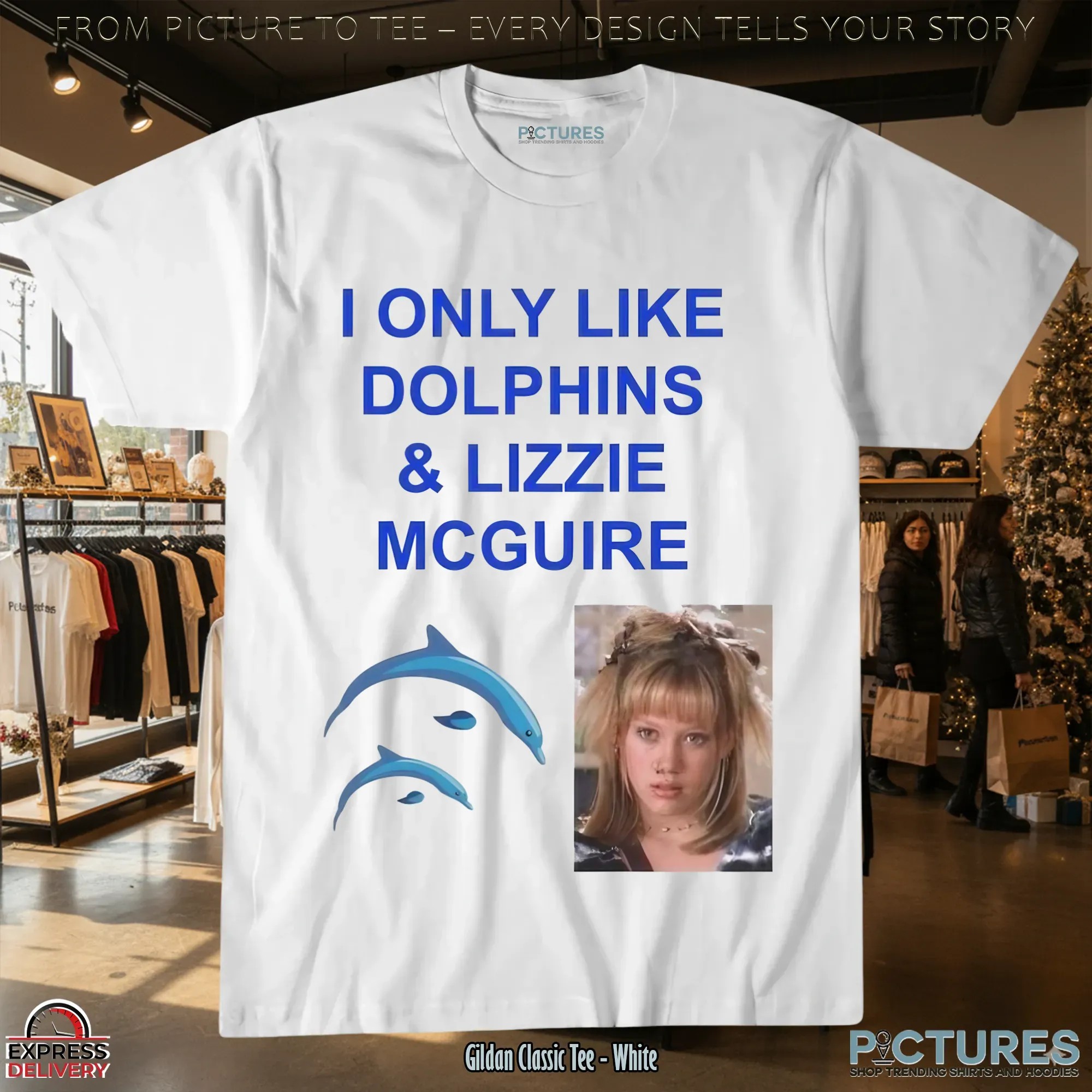 I Only Like Dolphins And Lizzie McGuire Statement T Shirt