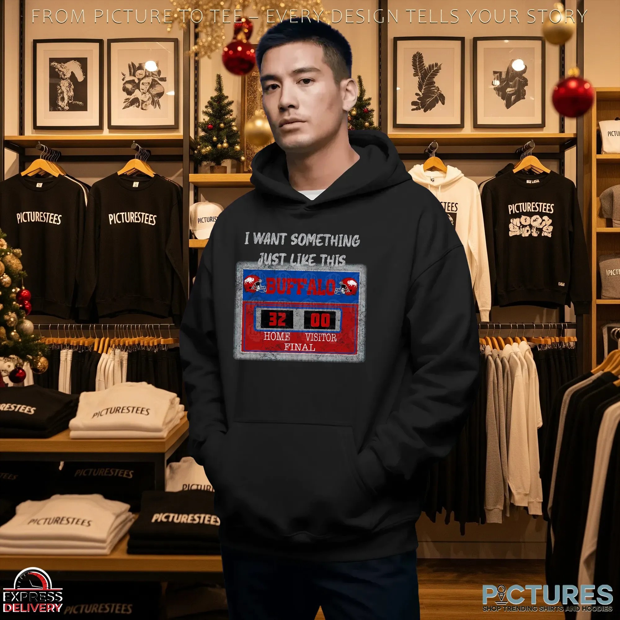 I Want Something Just Like This Buffalo Football Scoreboard 32-0 Final Victory Game T Shirt