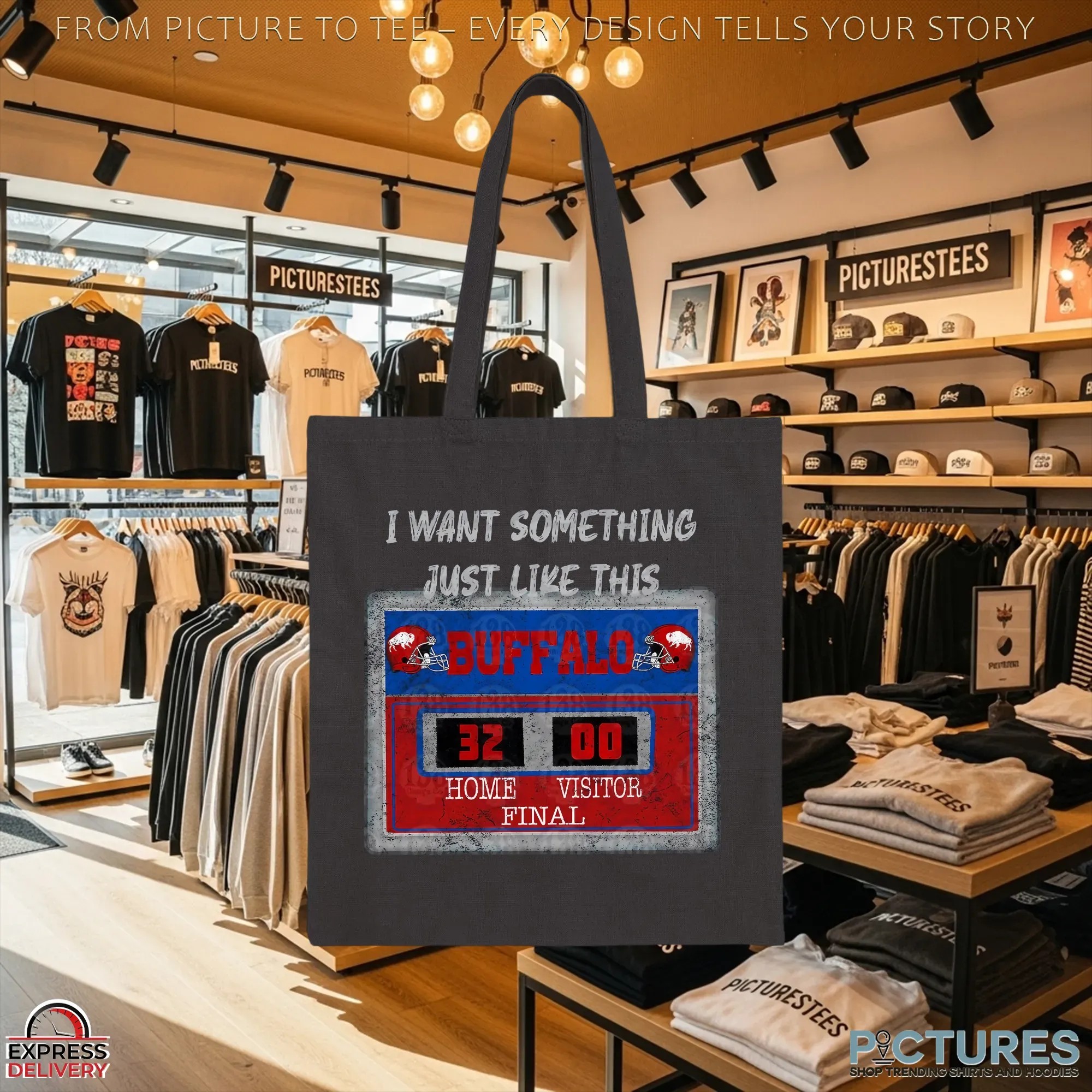I Want Something Just Like This Buffalo Football Scoreboard 32-0 Final Victory Game T Shirt