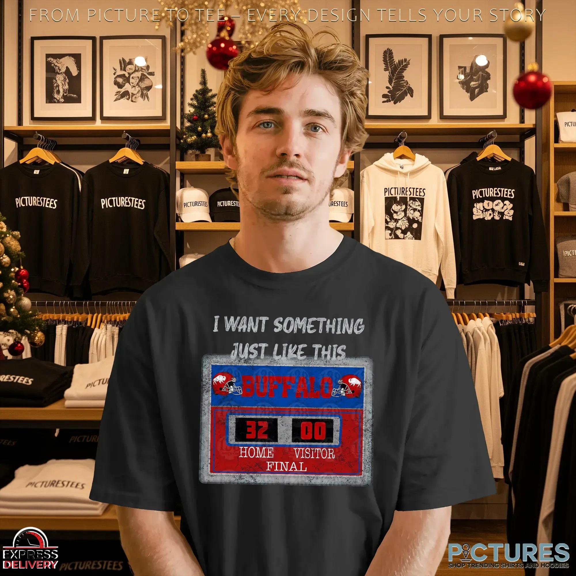 I Want Something Just Like This Buffalo Football Scoreboard 32-0 Final Victory Game T Shirt