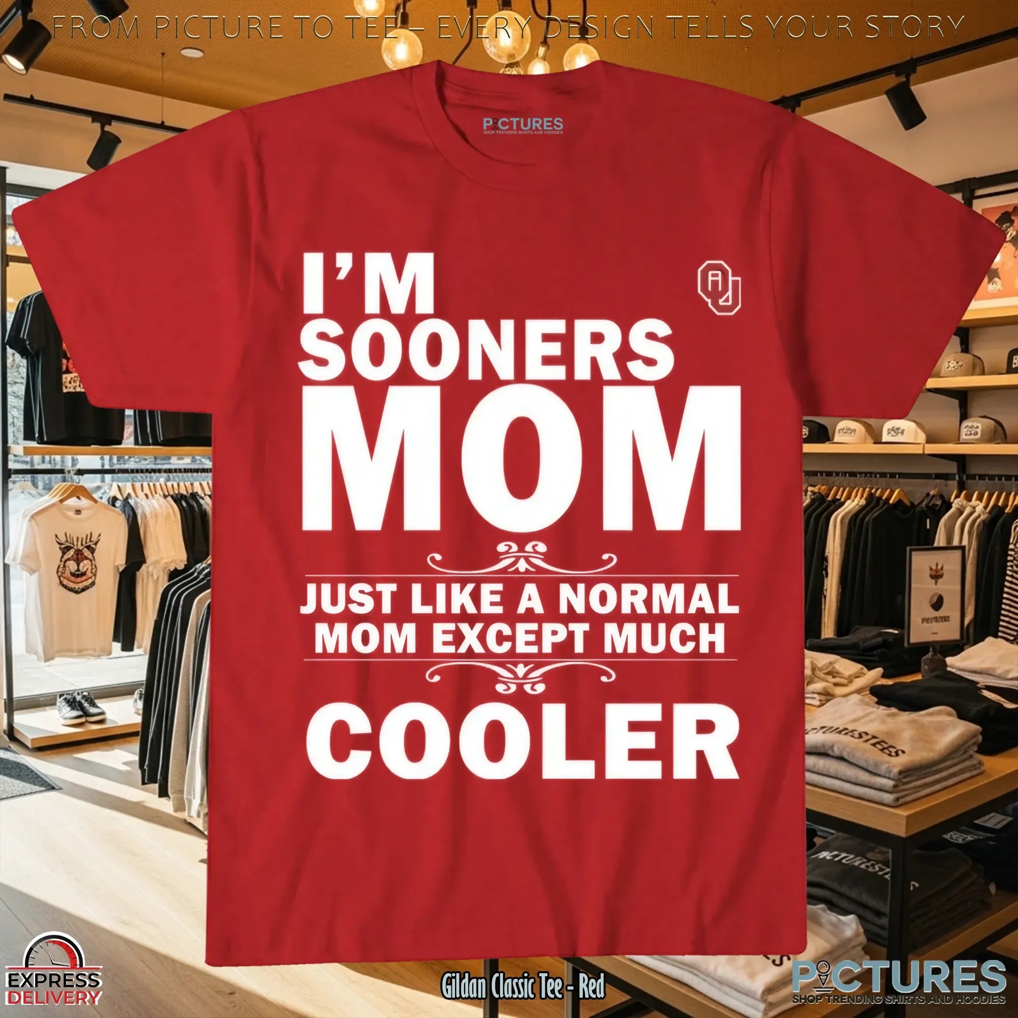 I'm A Oklahoma Sooners Mom Just Like A Normal Mom Except Much Cooler T Shirt