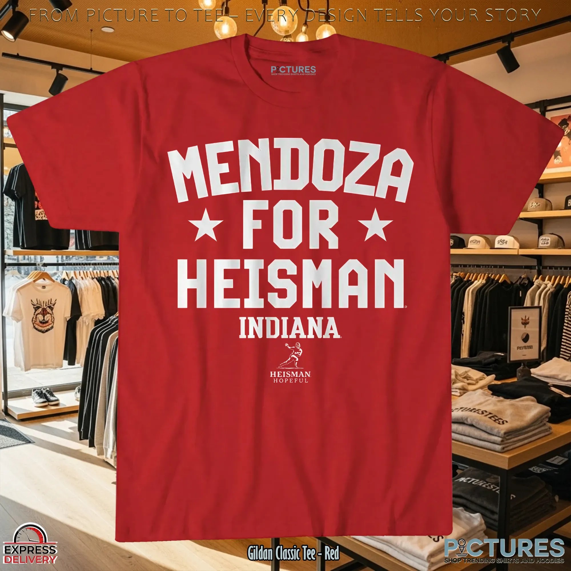 Indiana Hoosiers Football Student Athlete Mendoza for Heisman T Shirt