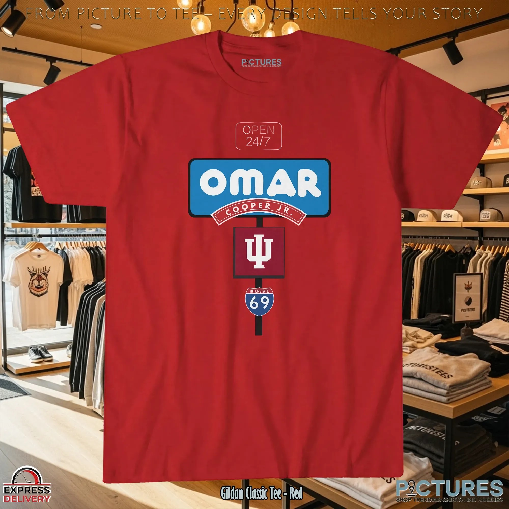 Indiana Hoosiers Omar Cooper Jr Crimson Open 24 7 T Shirt