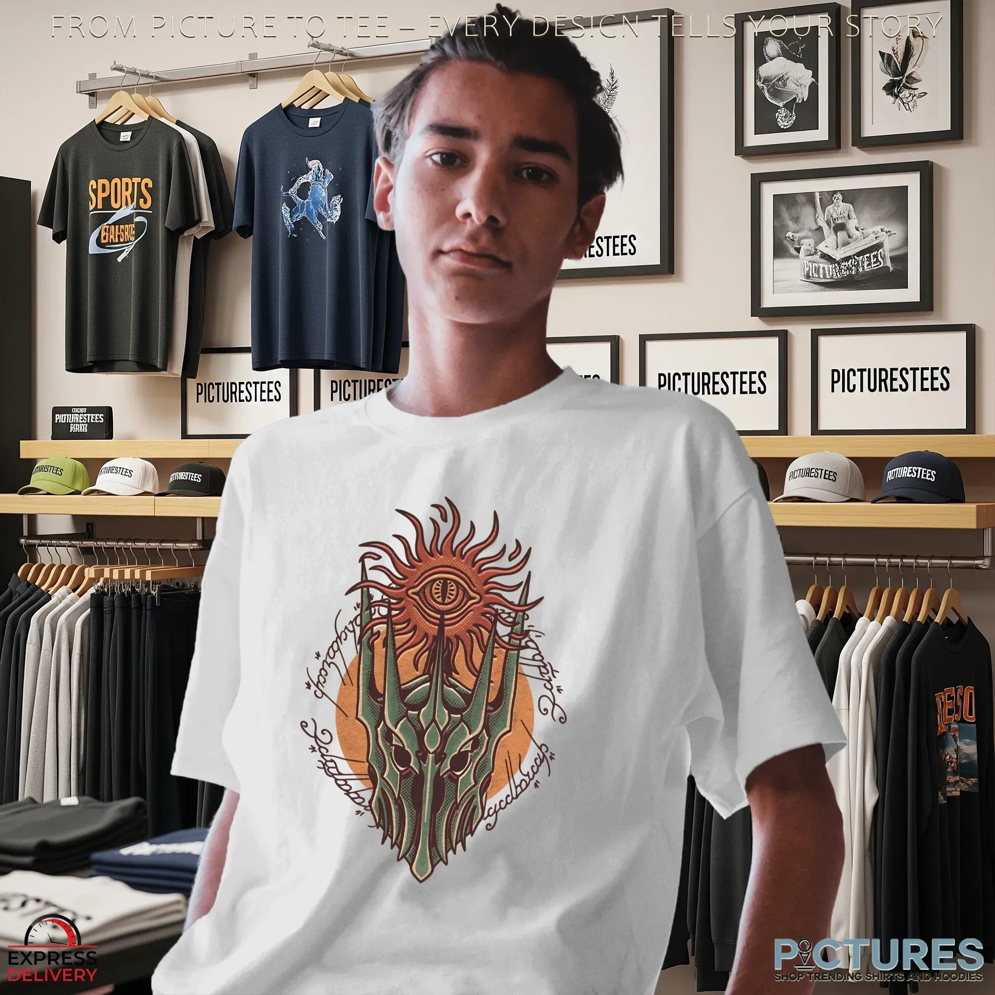 J.R.R. Tolkien's The Lord of the Rings Helmet of Sauron T Shirt