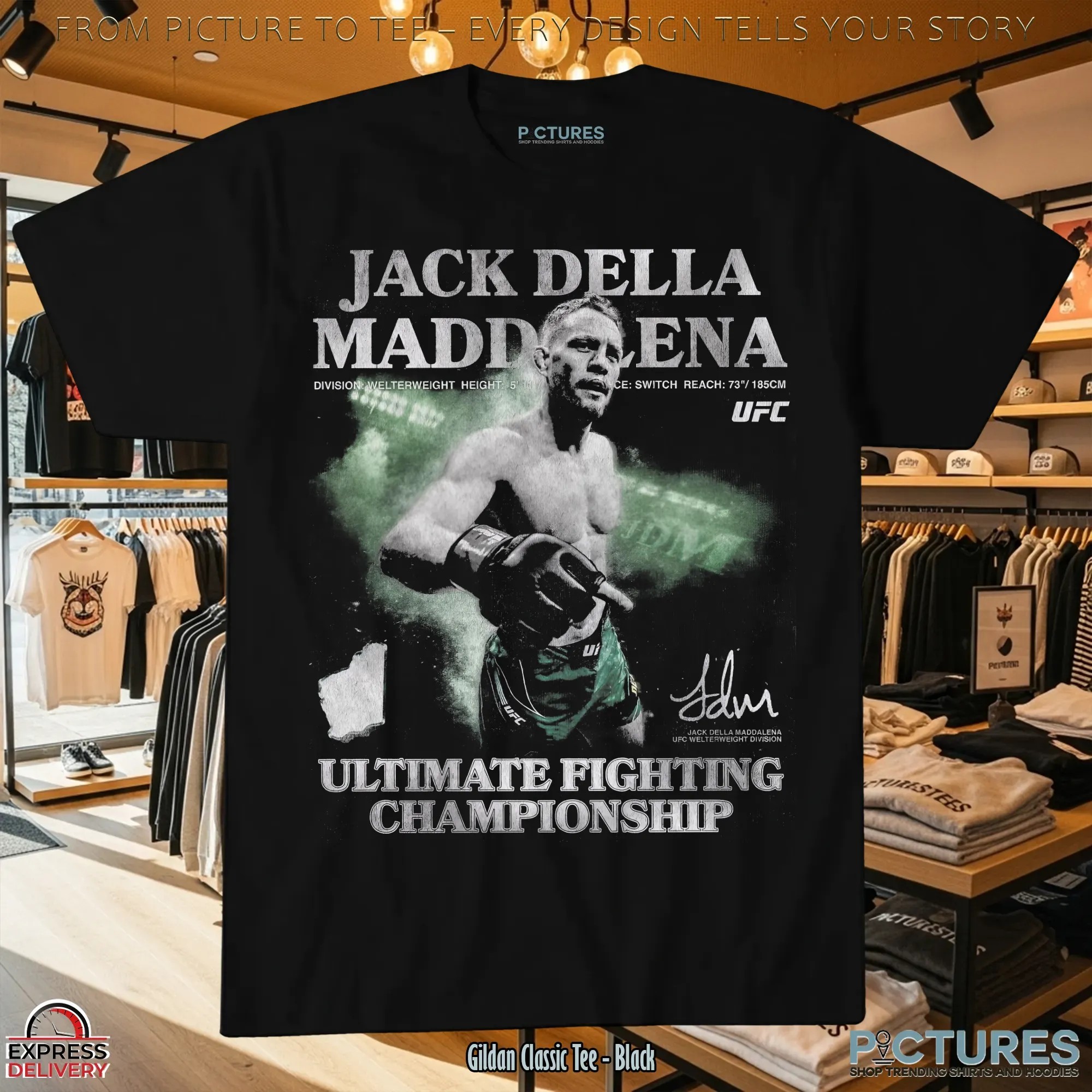 Jack Della Maddalena Ultimate Fighting Championship Signature Graphic T Shirt