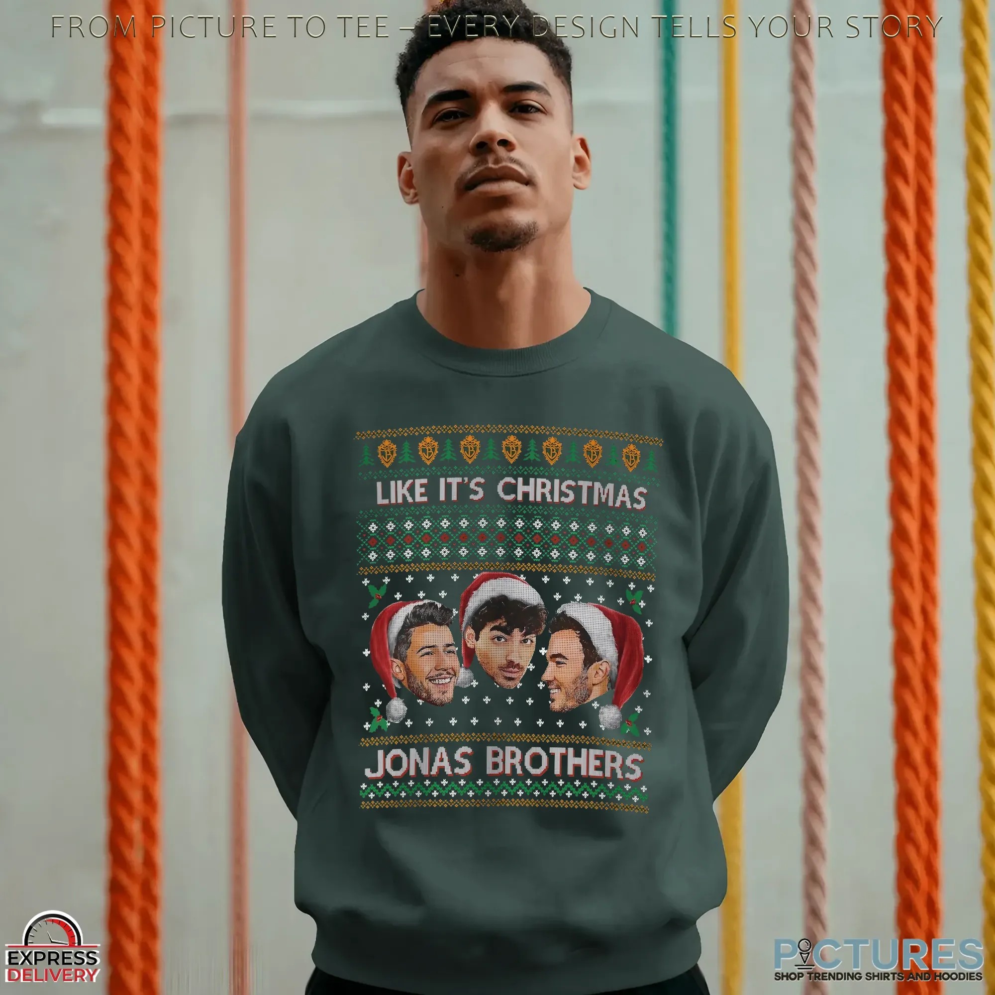 Jobros Like It's Christmas Ugly Christmas Jonas Brother Boy Band T Shirt Jobros Like It's Christmas Ugly Christmas Jonas Brother Boy Band T Shirt