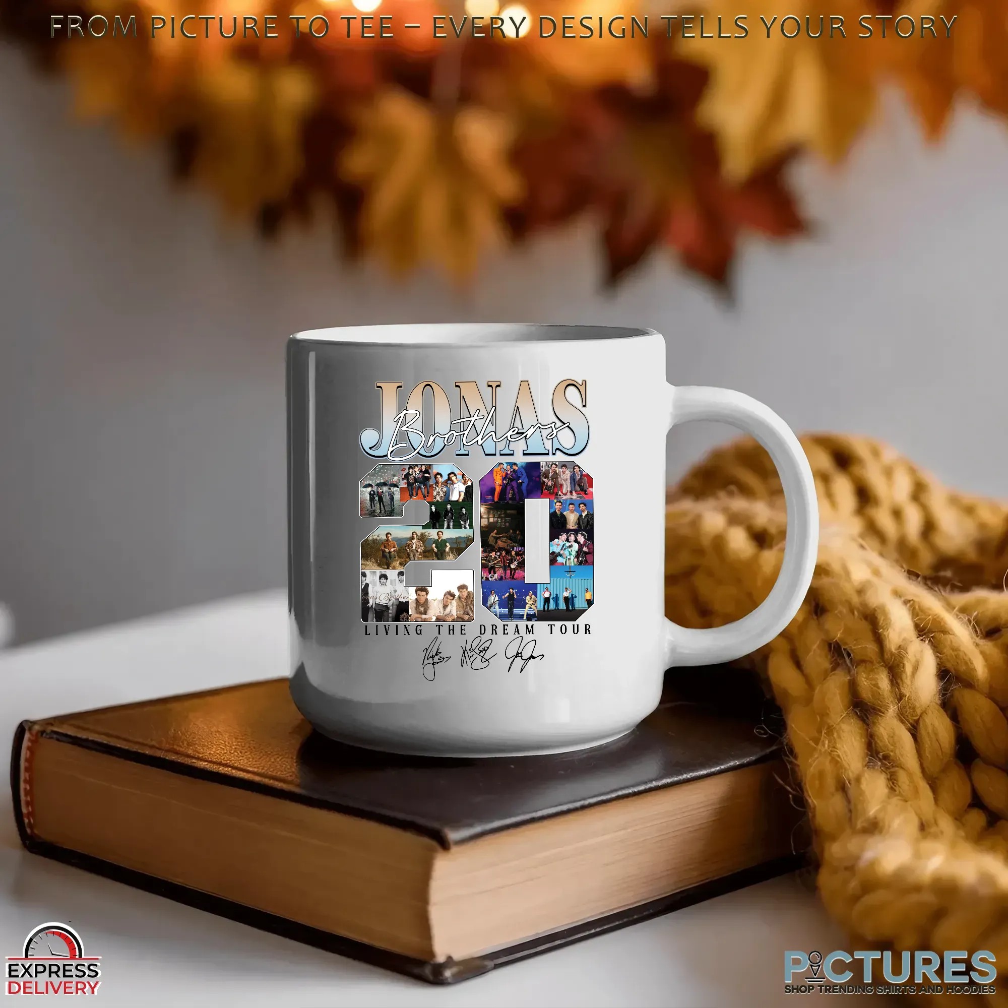 Jonas Brothers 20th Living The Dream Tour Signature Collage T Shirt