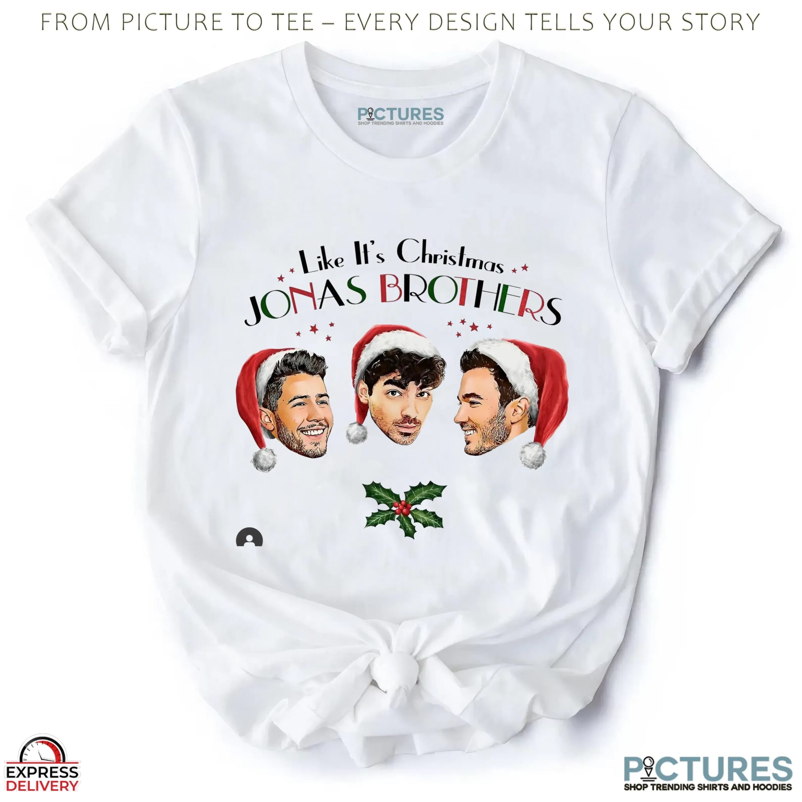 Jonas Brothers Like It's Christmas Jonas Brothers Boy Band T Shirt Jonas Brothers Like It's Christmas Jonas Brothers Boy Band T Shirt