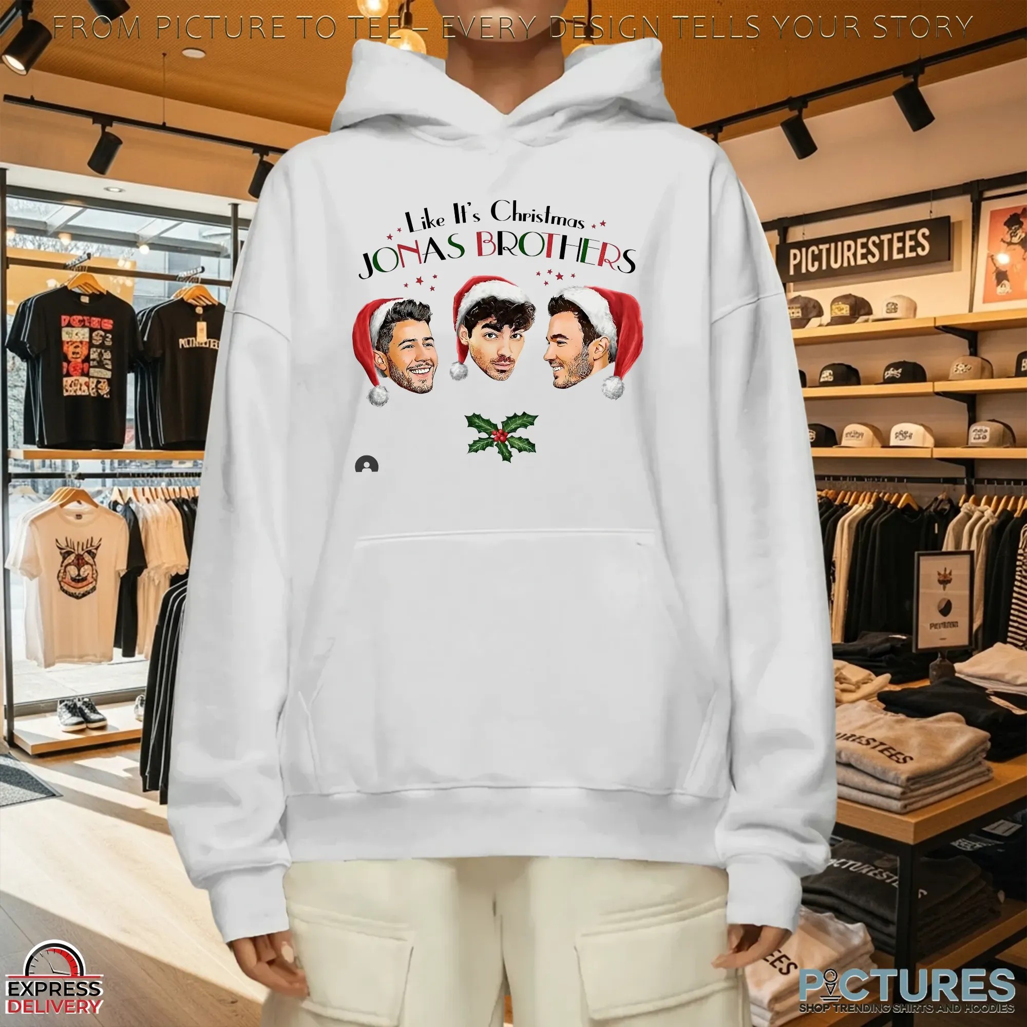 Jonas Brothers Like It's Christmas Jonas Brothers Boy Band T Shirt Jonas Brothers Like It's Christmas Jonas Brothers Boy Band T Shirt
