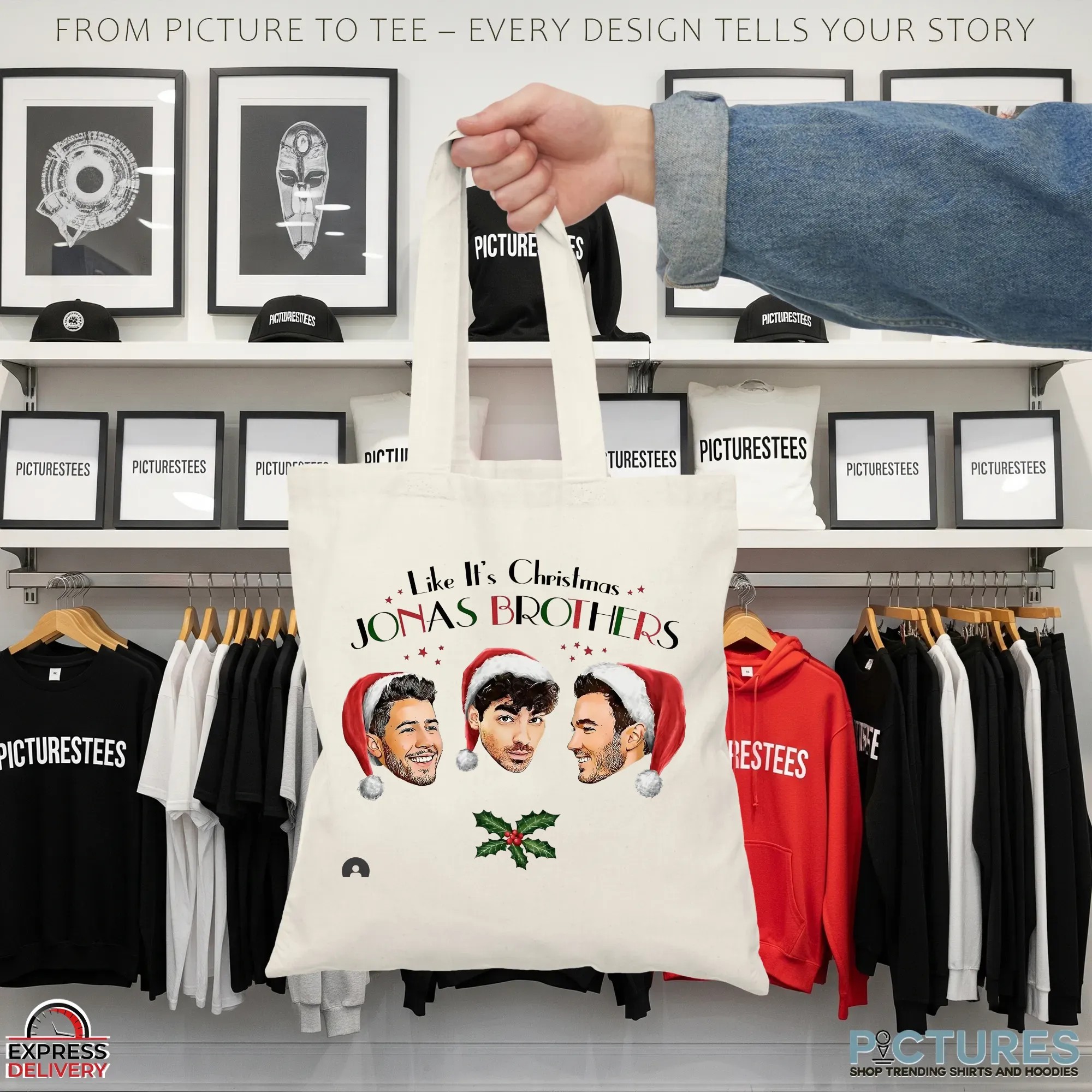 Jonas Brothers Like It's Christmas Jonas Brothers Boy Band T Shirt Jonas Brothers Like It's Christmas Jonas Brothers Boy Band T Shirt