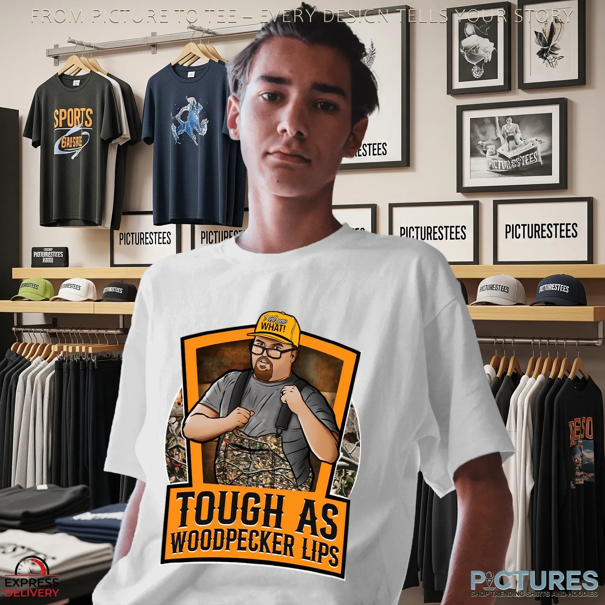 Justin Stagner Tough As Woodpecker Lips T Shirt