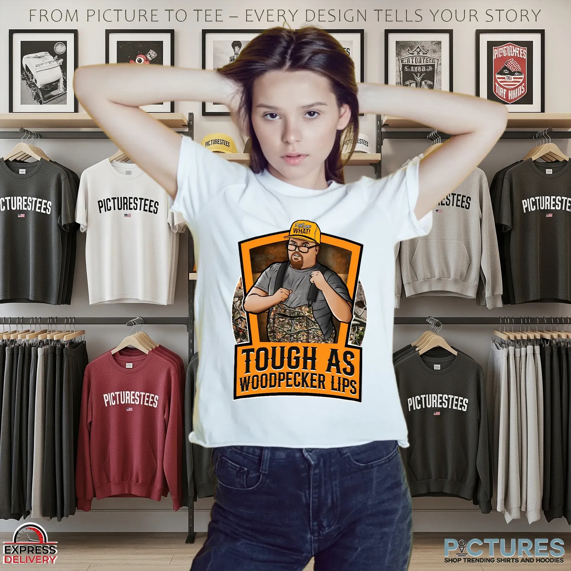 Justin Stagner Tough As Woodpecker Lips T Shirt