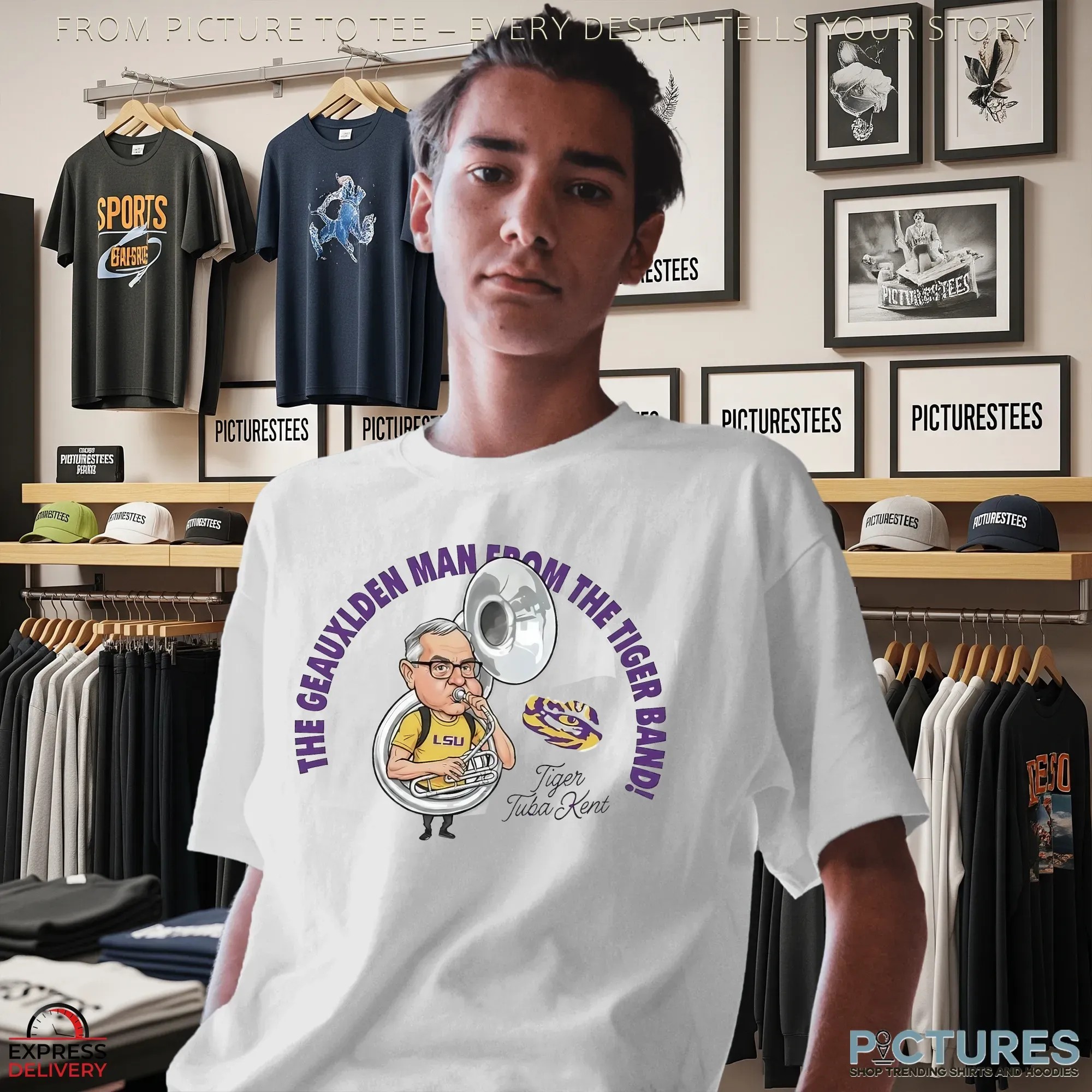 Kent Broussard The Geauxlden Man From The Tiger Band T Shirt