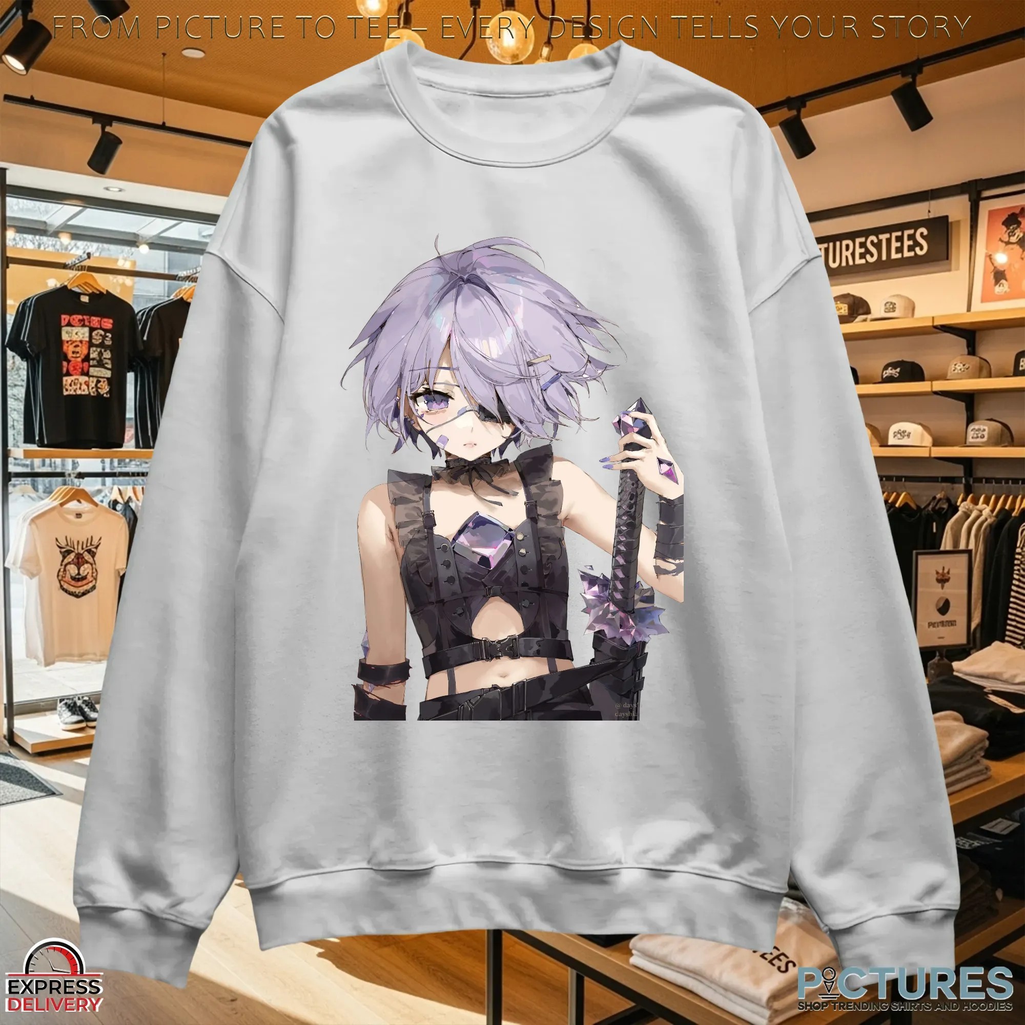 Koseki Bijou Hololive English Advent Anime VTuber Crystal Warrior T Shirt