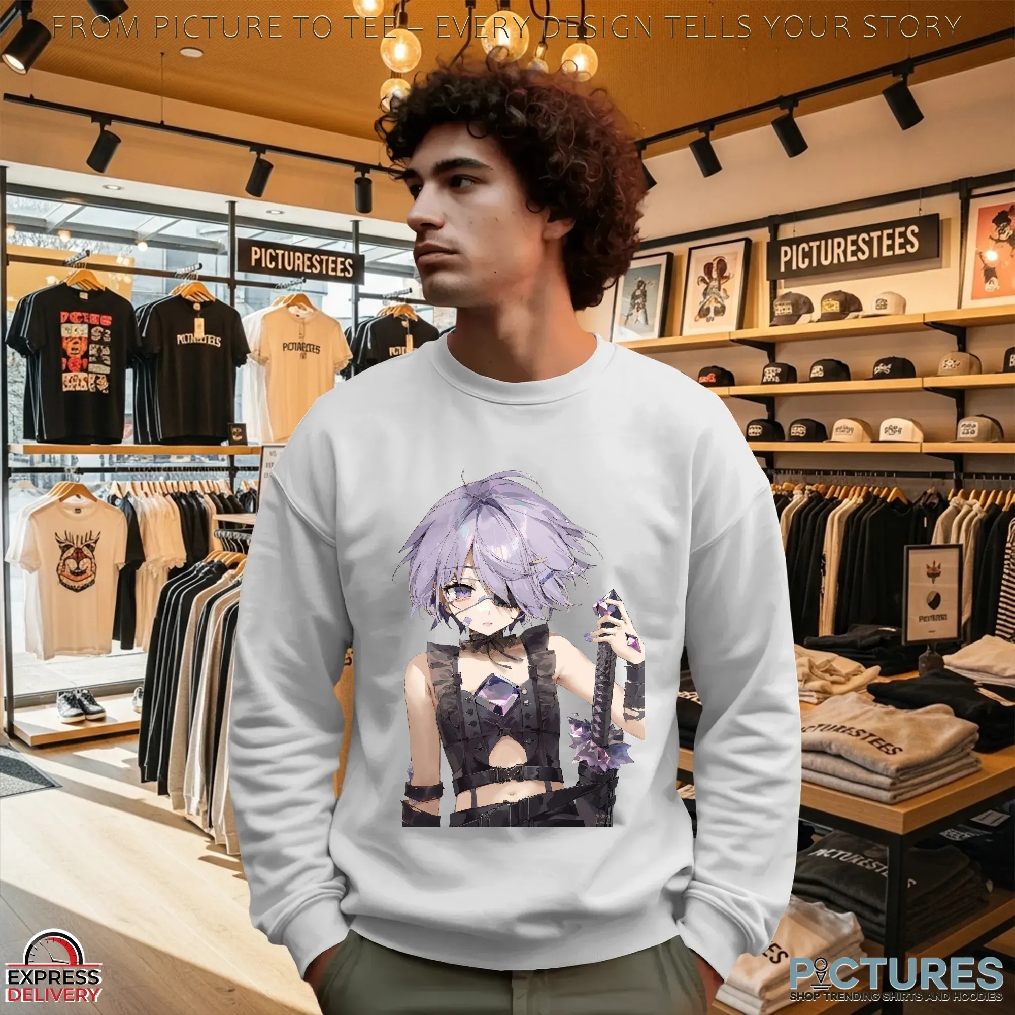 Koseki Bijou Hololive English Advent Anime VTuber Crystal Warrior T Shirt
