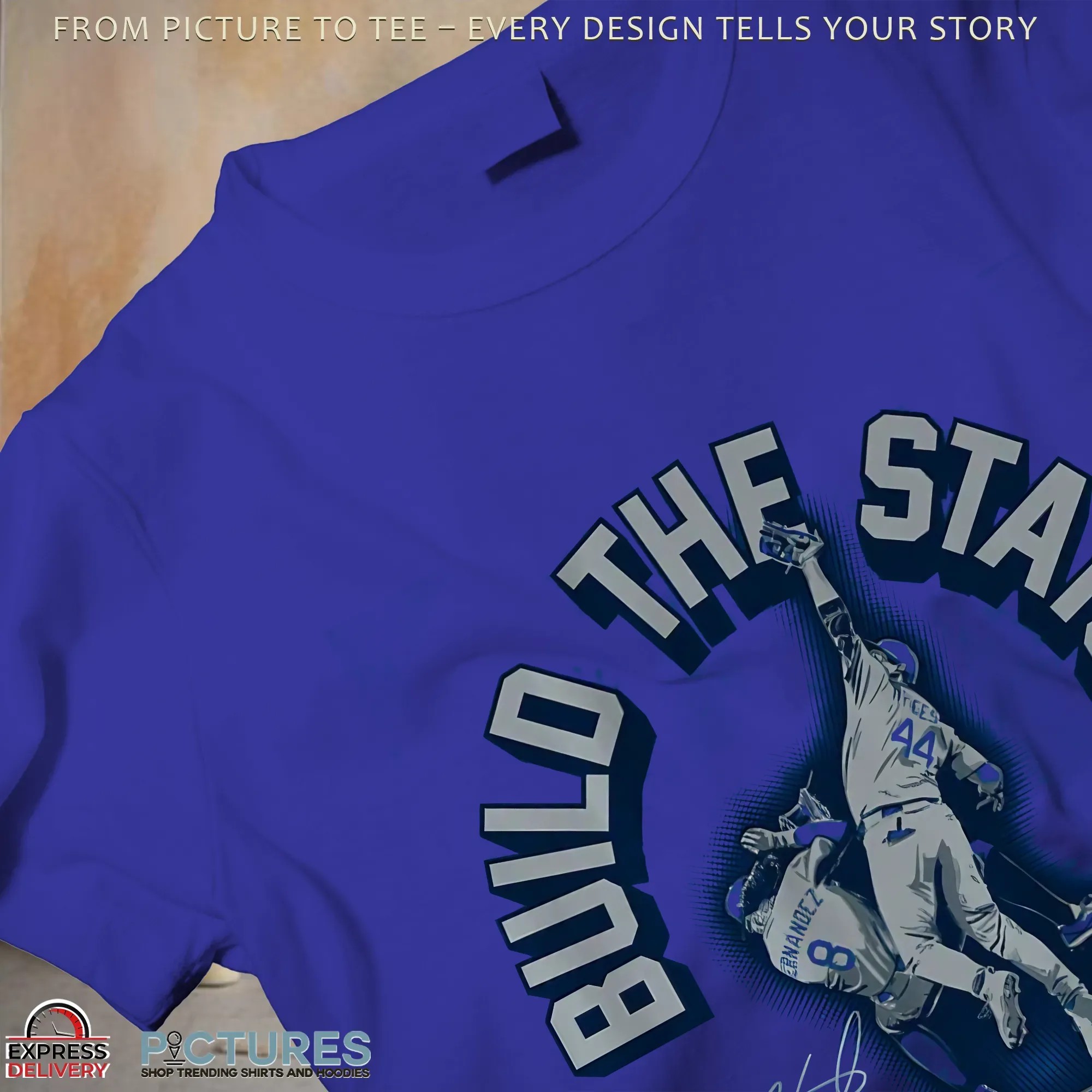 LA Dodgers Andy Pages and Kiké Hernandez Build The Statue Signatures T Shirt