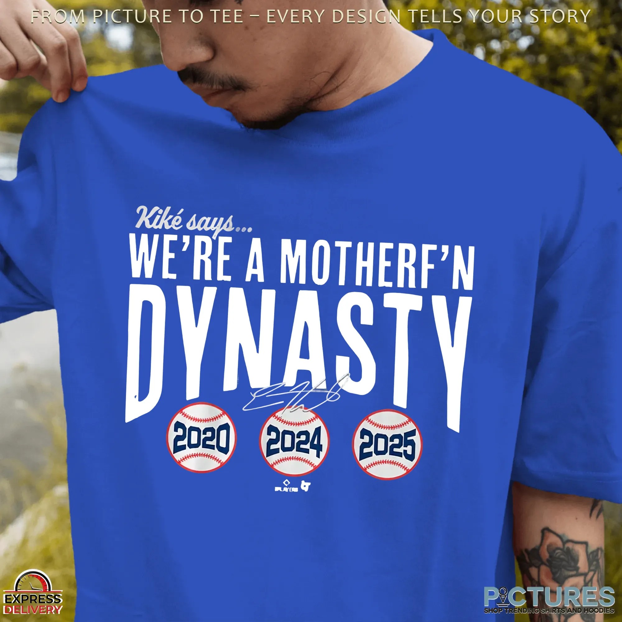 LA Dodgers Kiké Hernandez We're a Mother F'n Dynasty 2020 2024 2025 Signature T Shirt