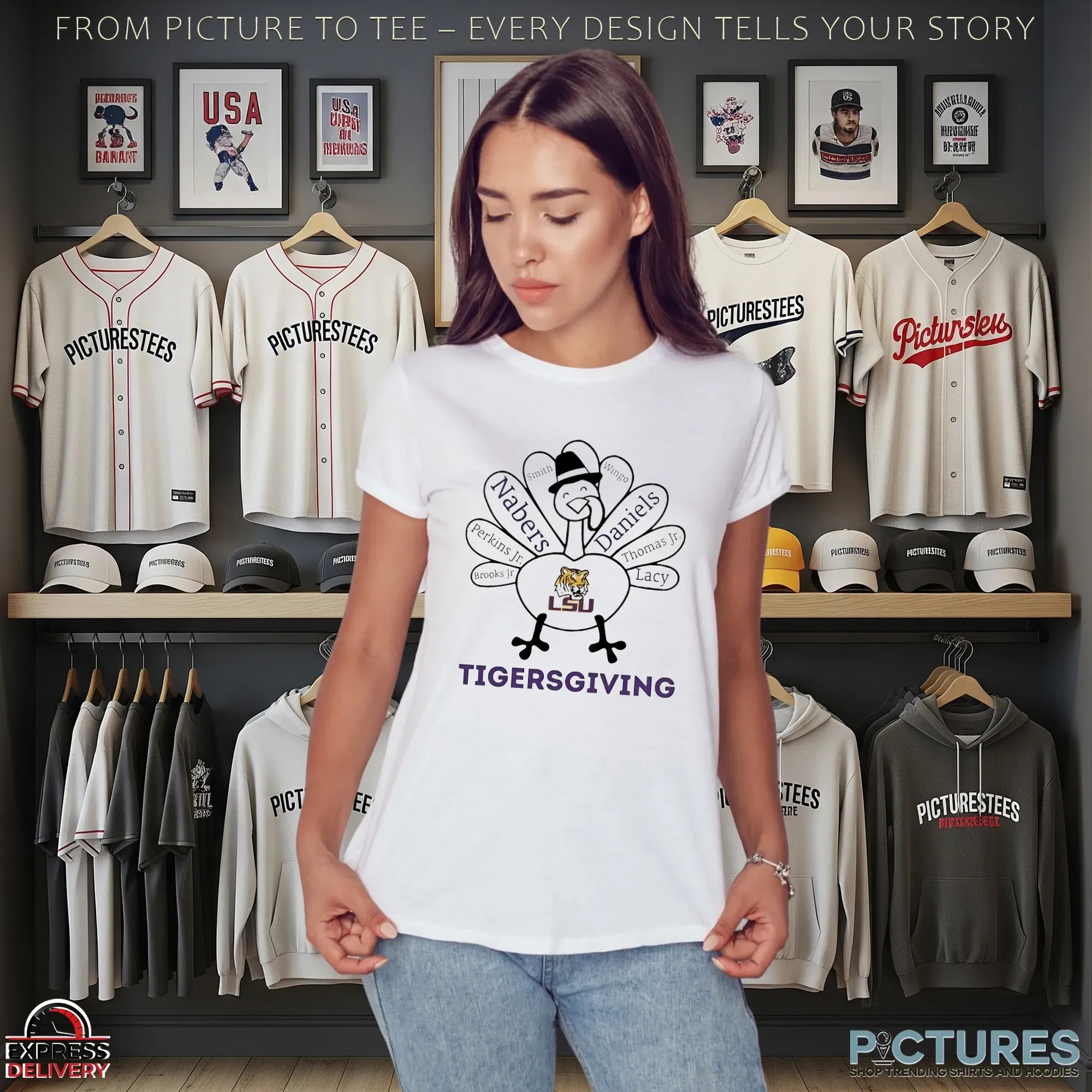 LSU Tigers X Turkey TigersGiving Thanksgiving Mashup T Shirt