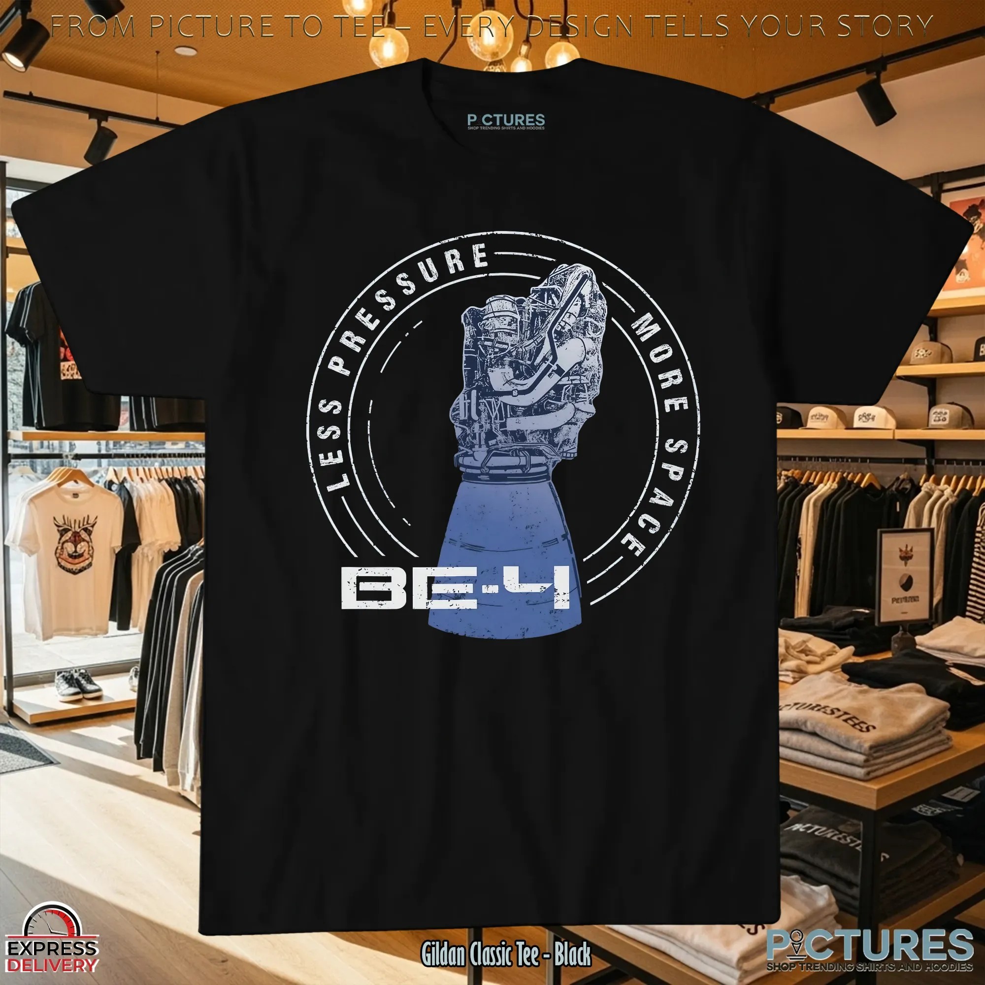 Less Pressure More Space BE-4 Graphic T Shirt