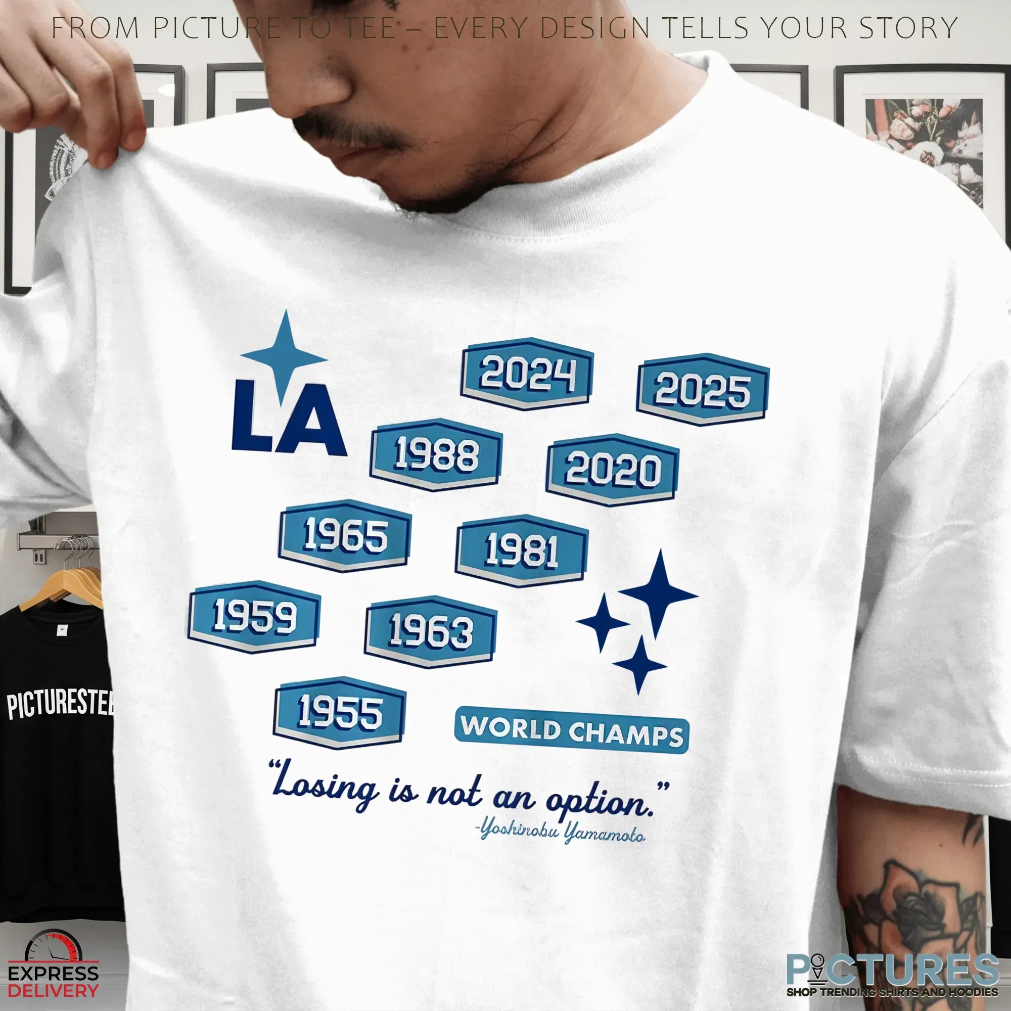 Los Angeles Baseball Nine-Time World Champs Yoshinobu Yamamoto Losing Is Not An Option T Shirt