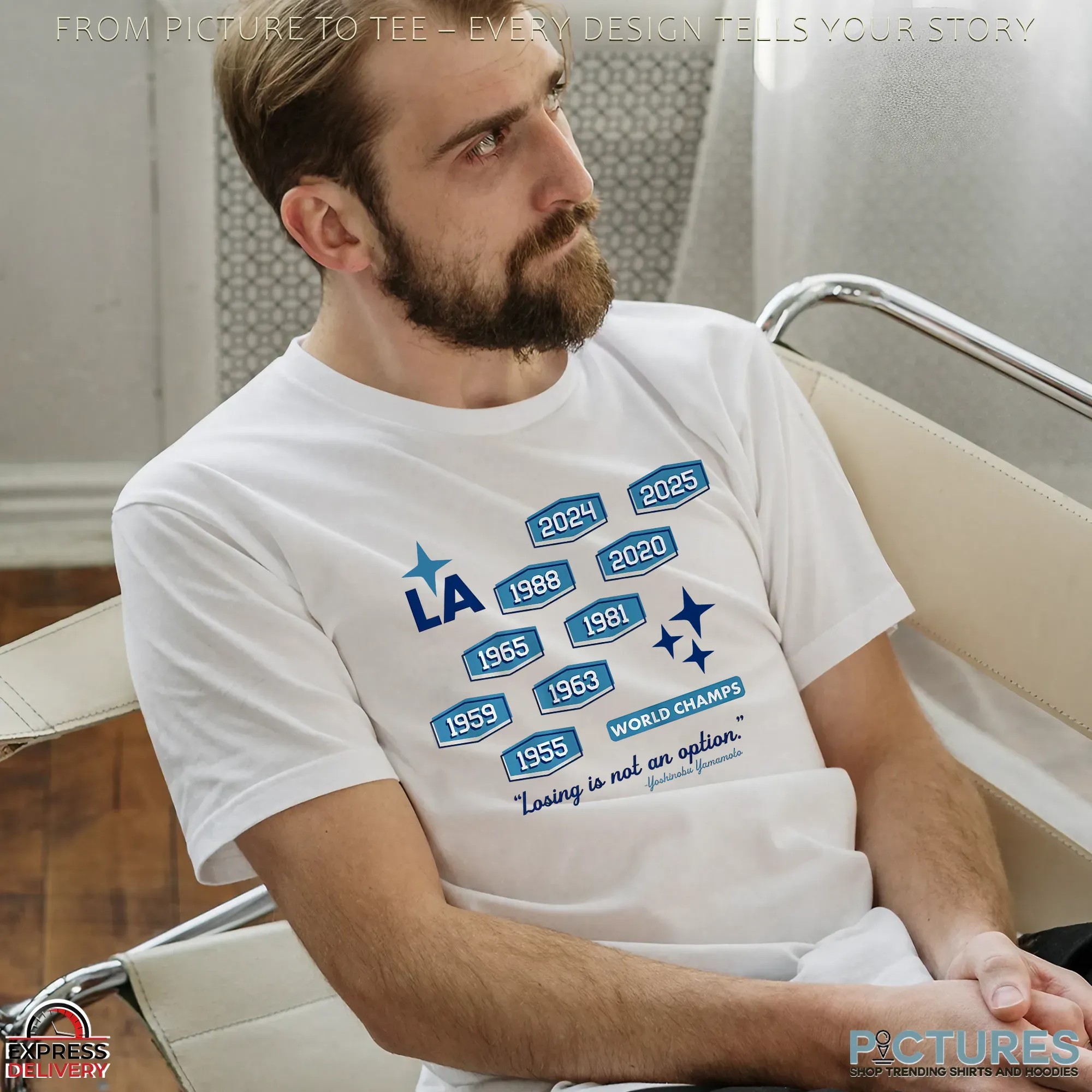 Los Angeles Baseball Nine-Time World Champs Yoshinobu Yamamoto Losing Is Not An Option T Shirt