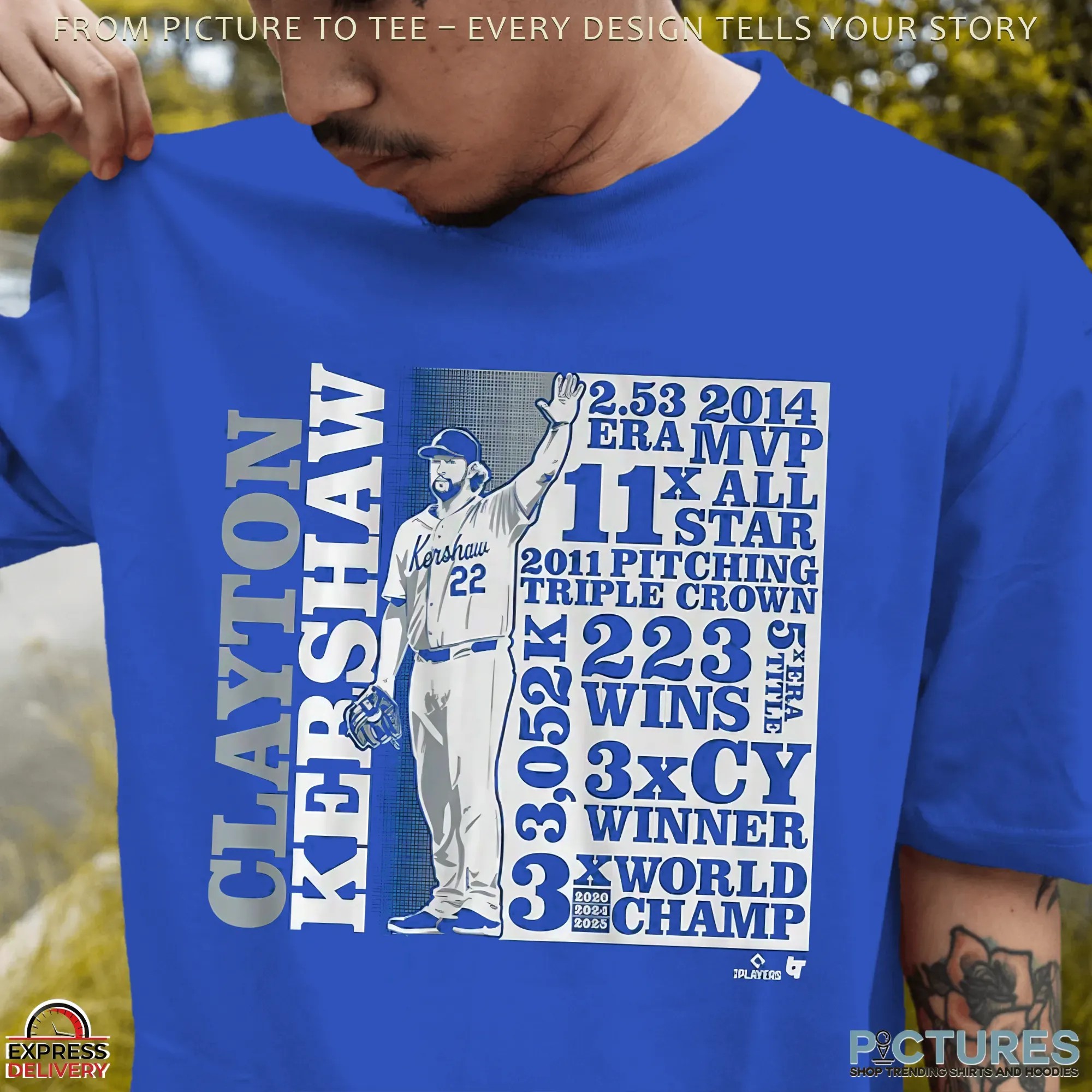 Los Angeles Dodgers Clayton Kershaw GOAT List T Shirt