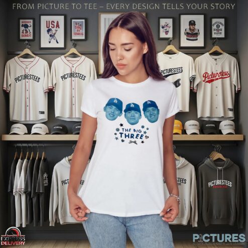 Los Angeles Dodgers The Big Three Ohtani Yamamoto And Sasaki T Shirt