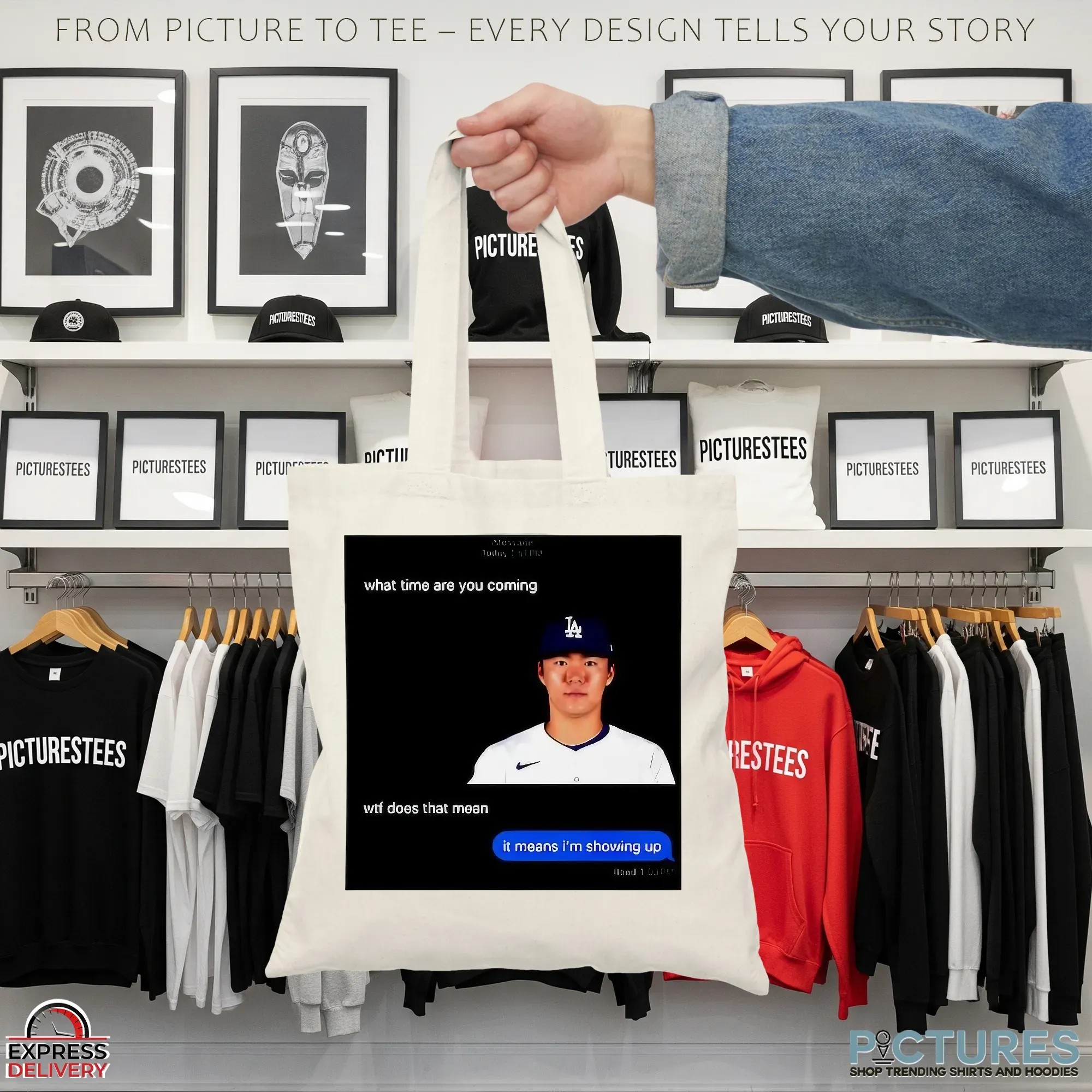 Los Angeles Dodgers Yoshinobu Yamamoto What Time Are You Coming Message T Shirt