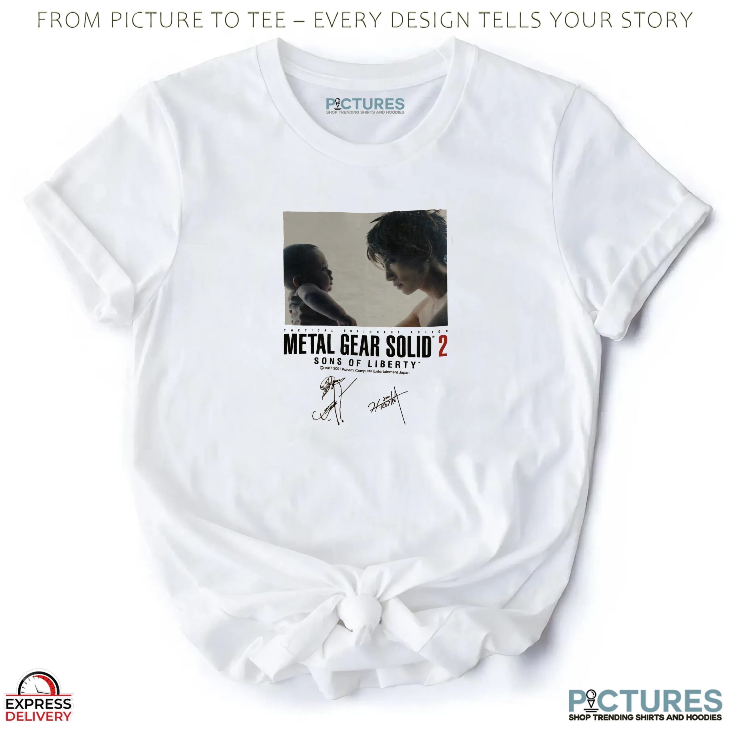 Metal Gear Solid 2 GACKT Sons of Liberty Promo T Shirt Metal Gear Solid 2 GACKT Sons of Liberty Promo T Shirt