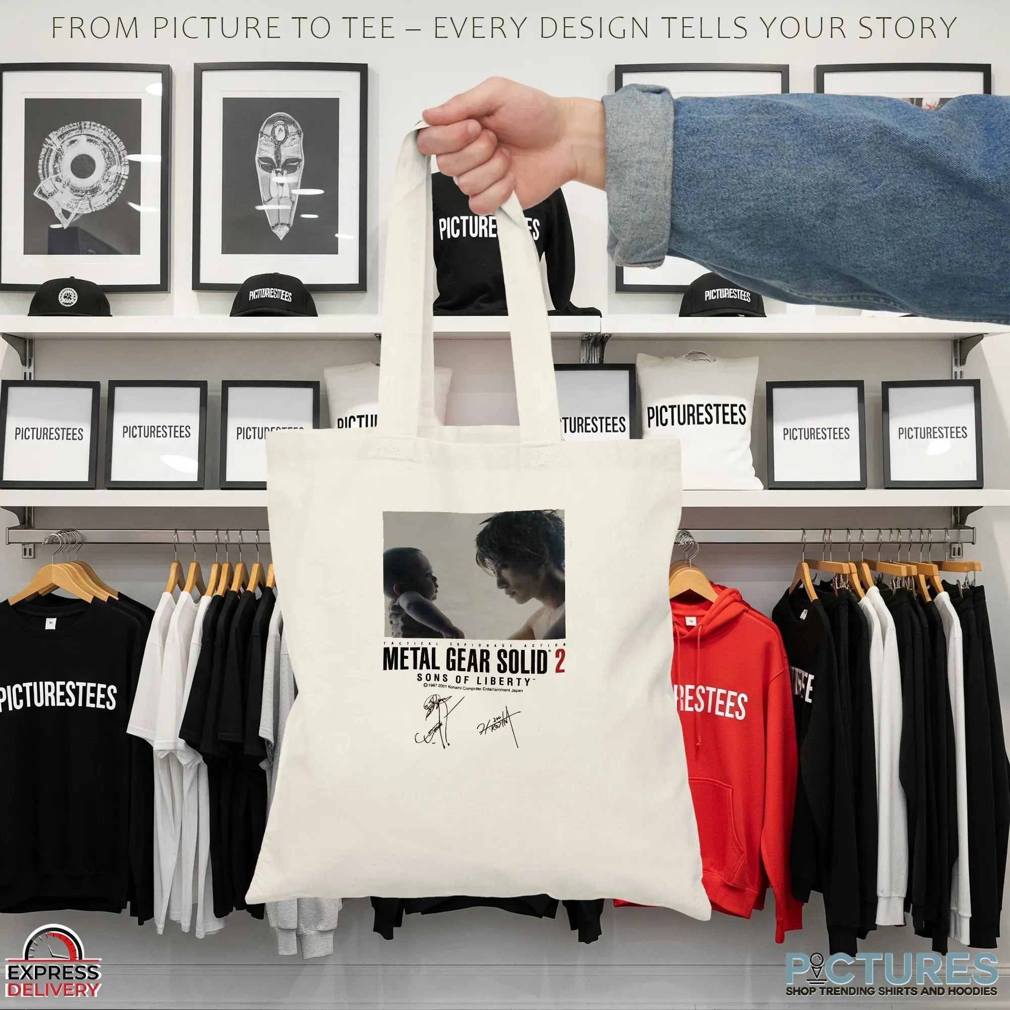 Metal Gear Solid 2 GACKT Sons of Liberty Promo T Shirt Metal Gear Solid 2 GACKT Sons of Liberty Promo T Shirt