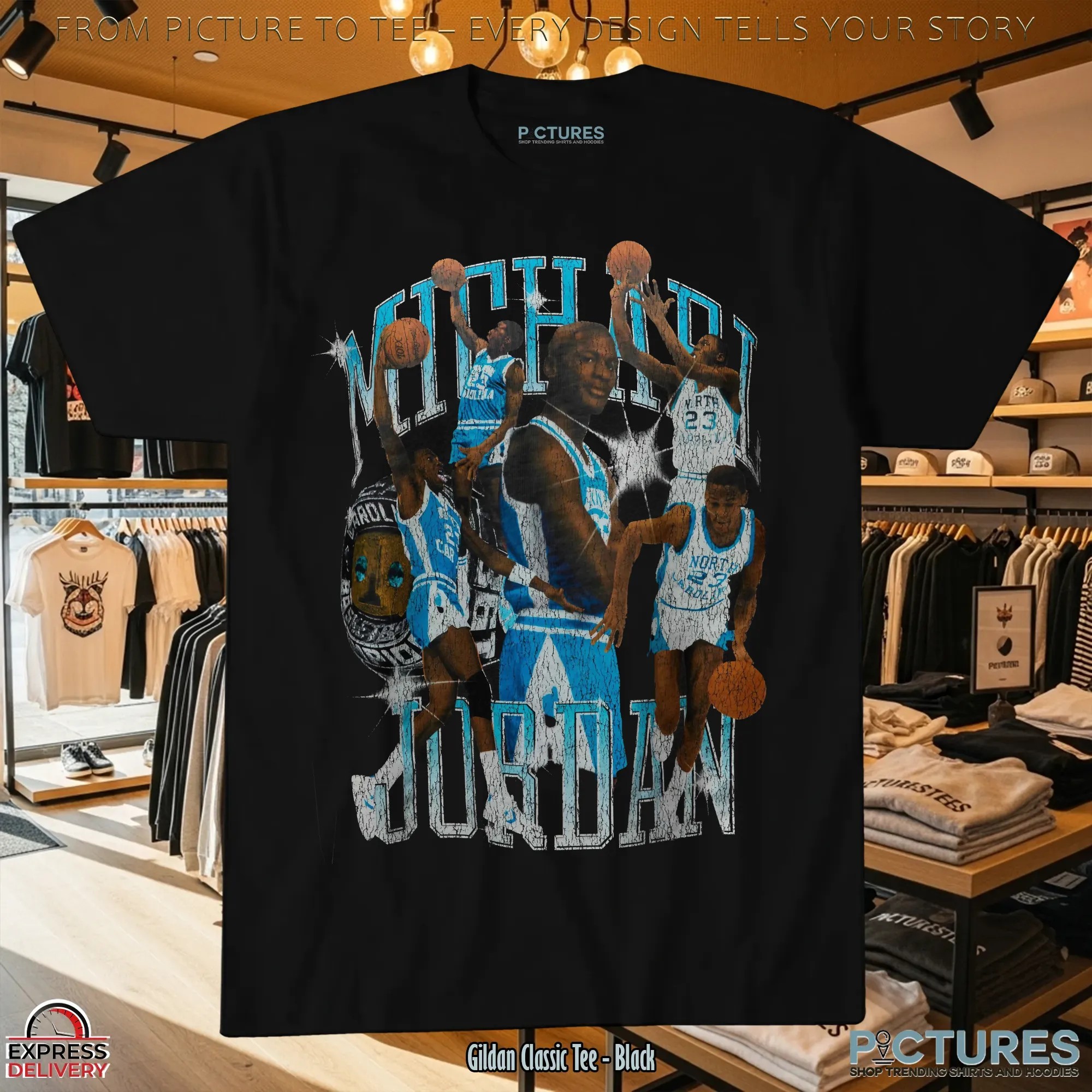 Michael Jordan Flight Graphic Bootleg T Shirt