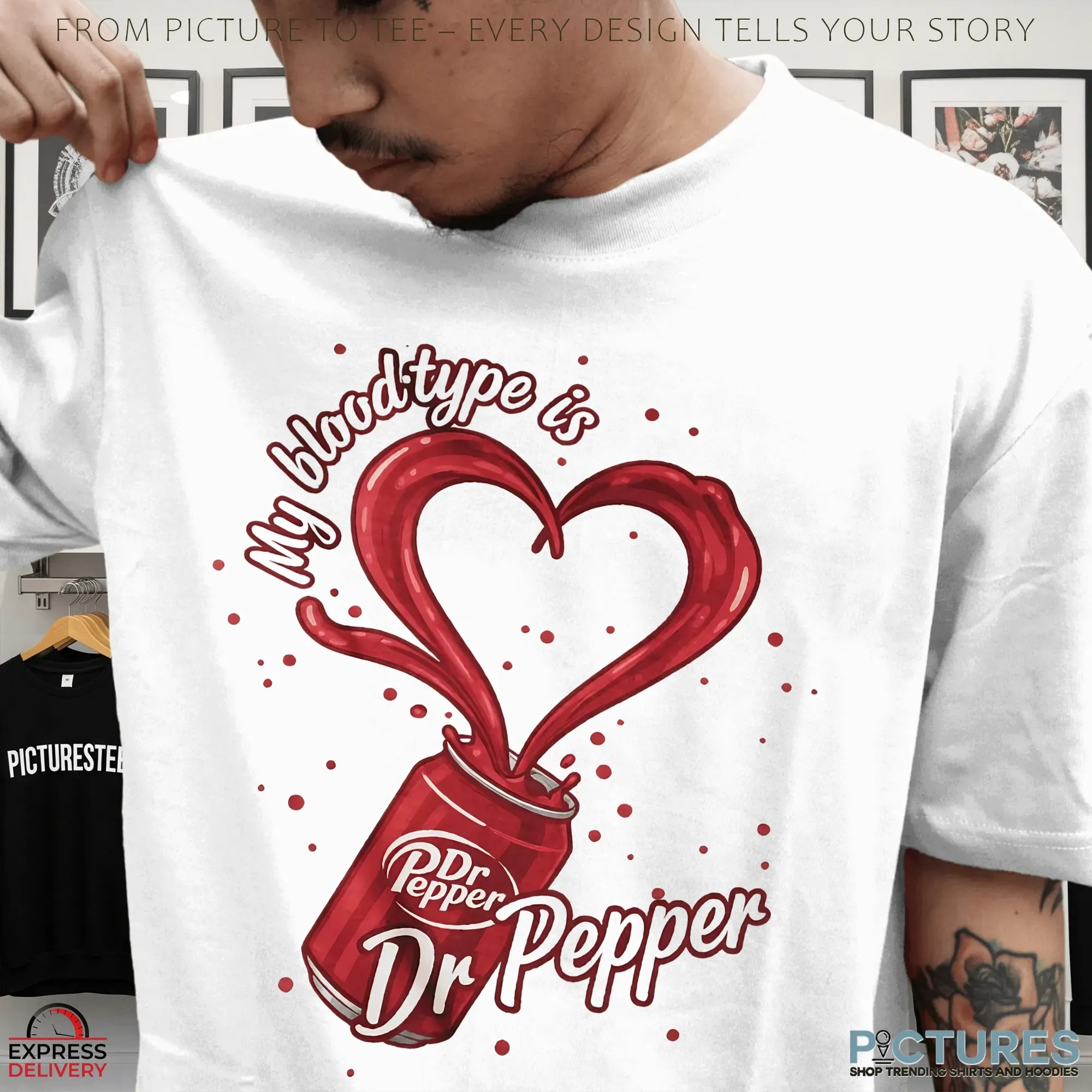 My Blood Type Is Dr Pepper Soda Lover T Shirt