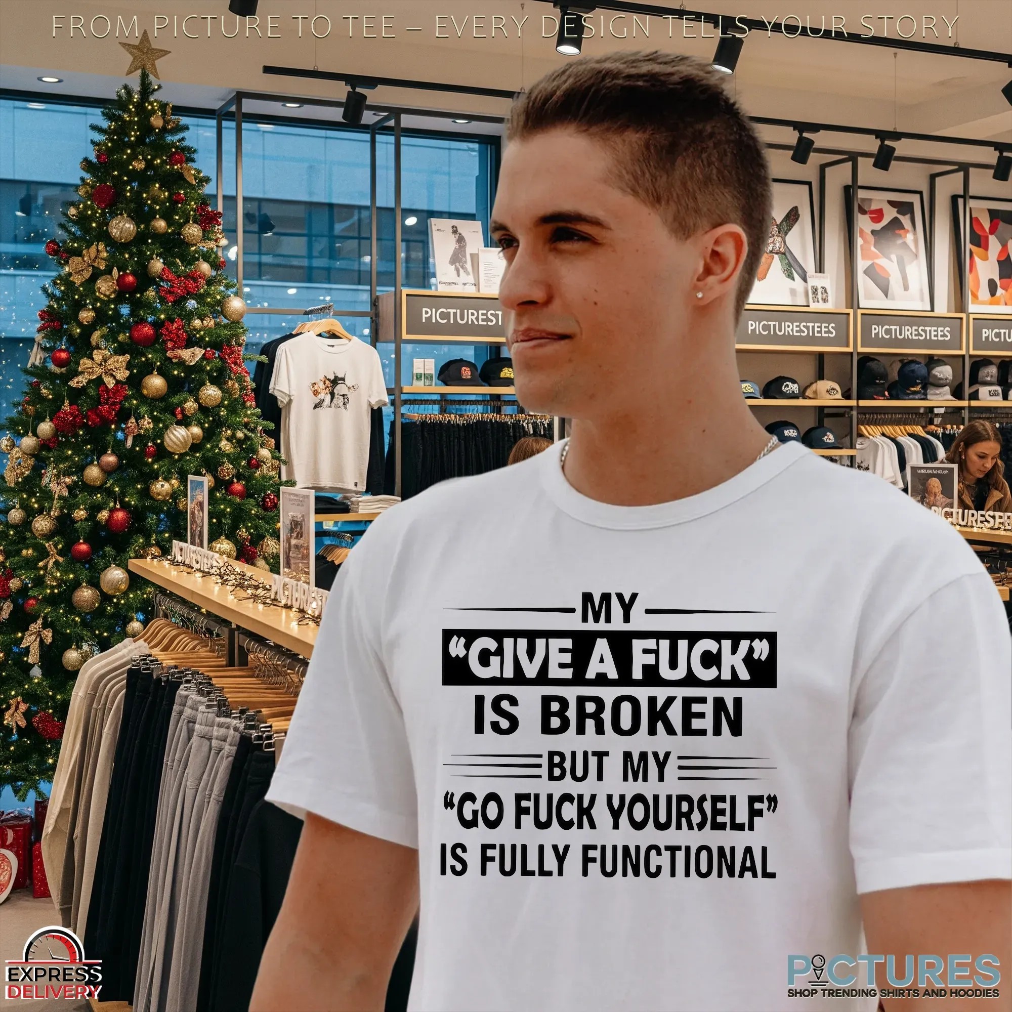 My Give A Fuck Is Broken But My Go Fuck Yourself Is Fully Functional Statement T Shirt