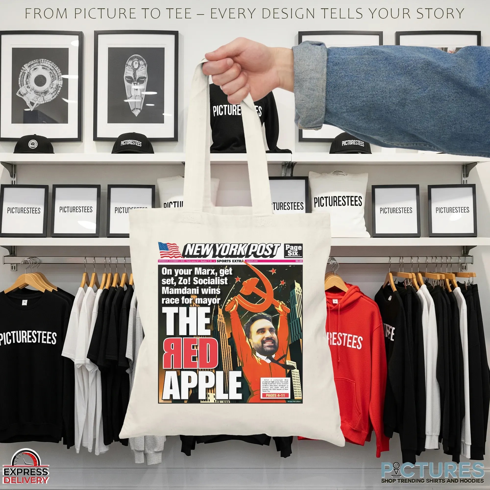 New York Post Page Six Zohran Mamdani Mayor The Red Apple T Shirt