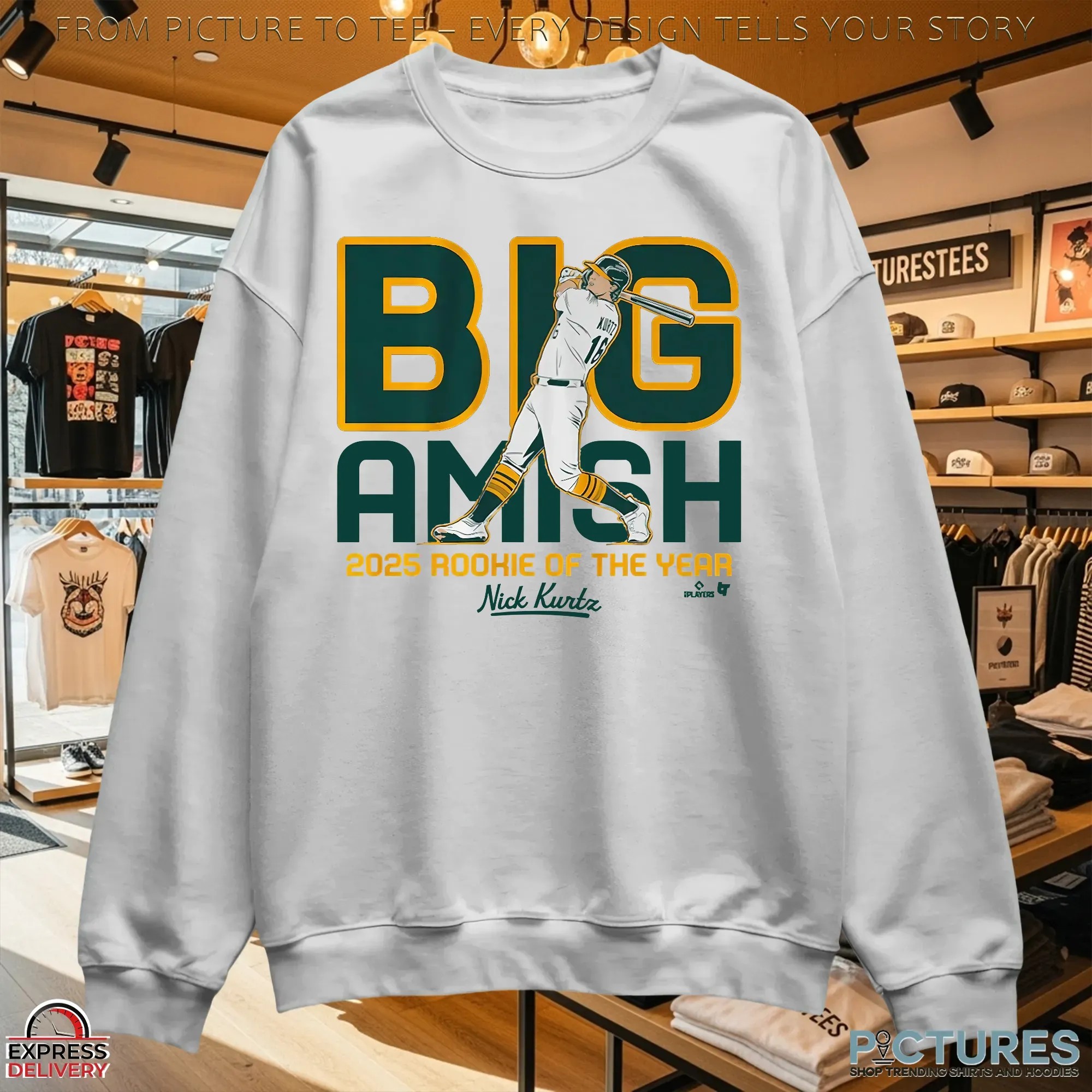 Nicholas Jeffrey Kurtz Big Amish 2025 Rookie Of The Year T Shirt Nicholas Jeffrey Kurtz Big Amish 2025 Rookie Of The Year T Shirt