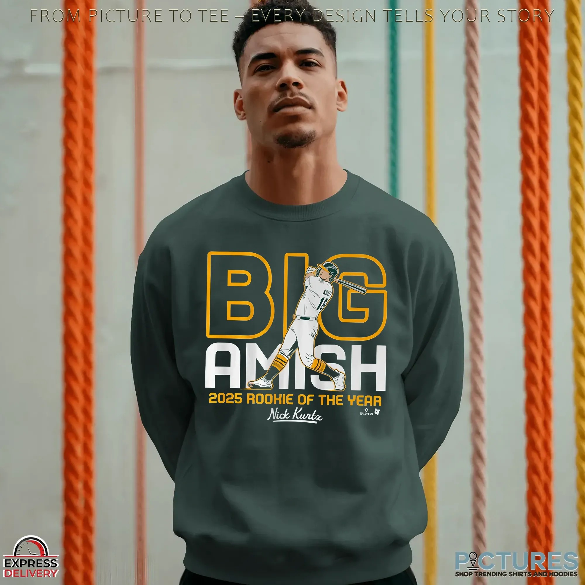Nicholas Jeffrey Kurtz Big Amish 2025 Rookie Of The Year T Shirt Nicholas Jeffrey Kurtz Big Amish 2025 Rookie Of The Year T Shirt
