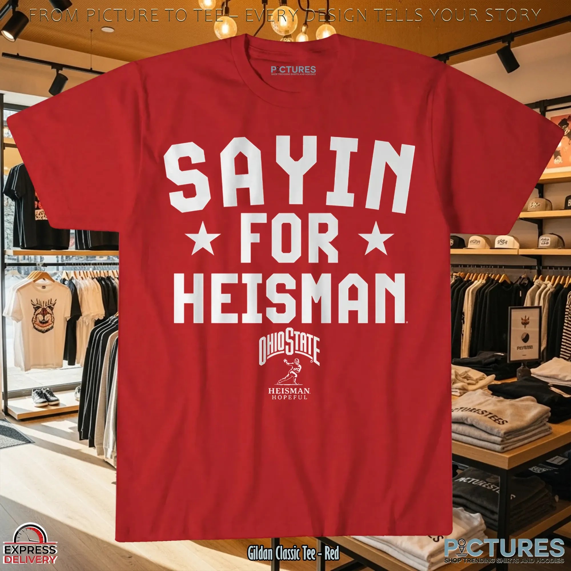 Ohio State Football Julian Sayin For HEISMAN Bold Text T Shirt
