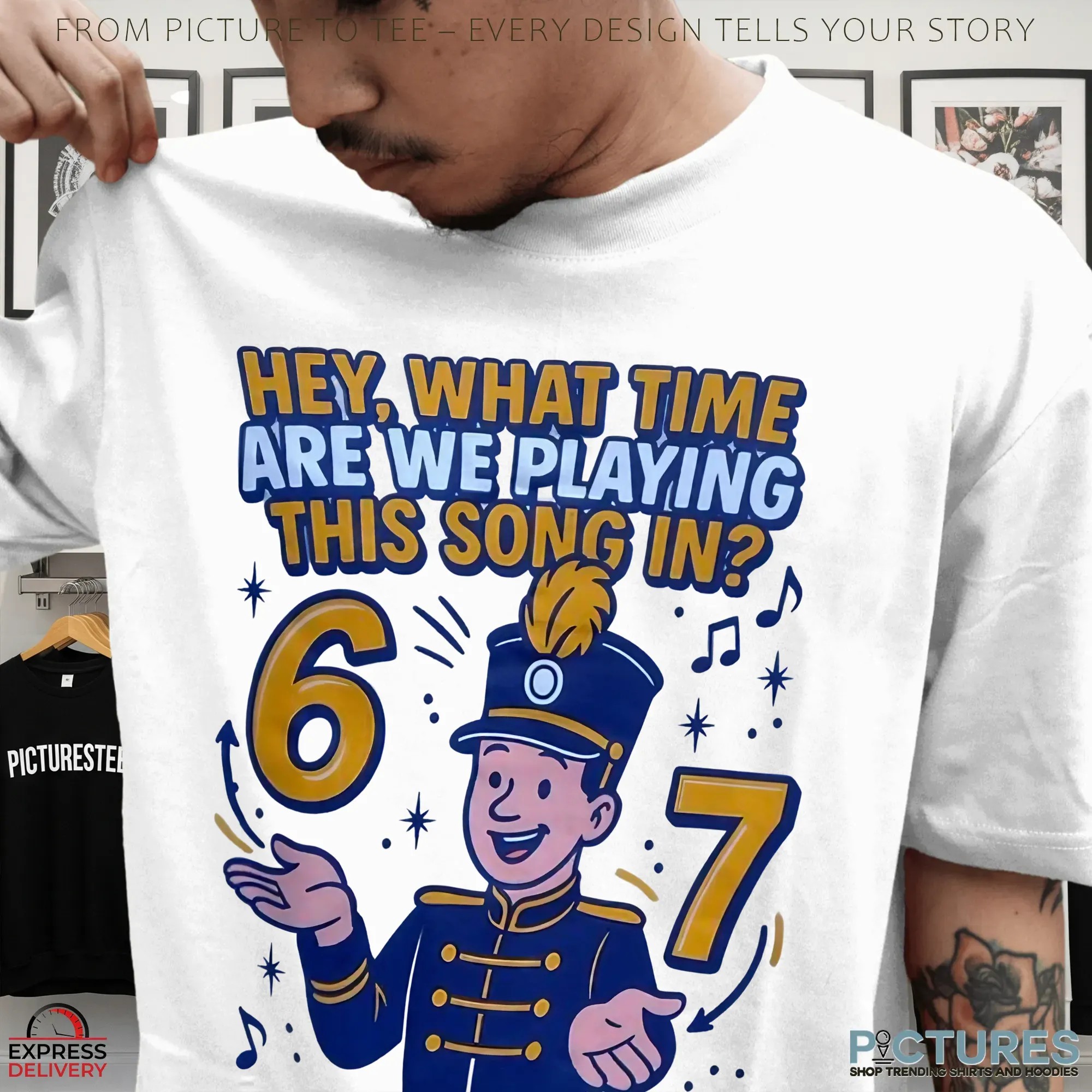 Pepwear Marching 6-7 Hey What Time Are We Playing This Song In T Shirt