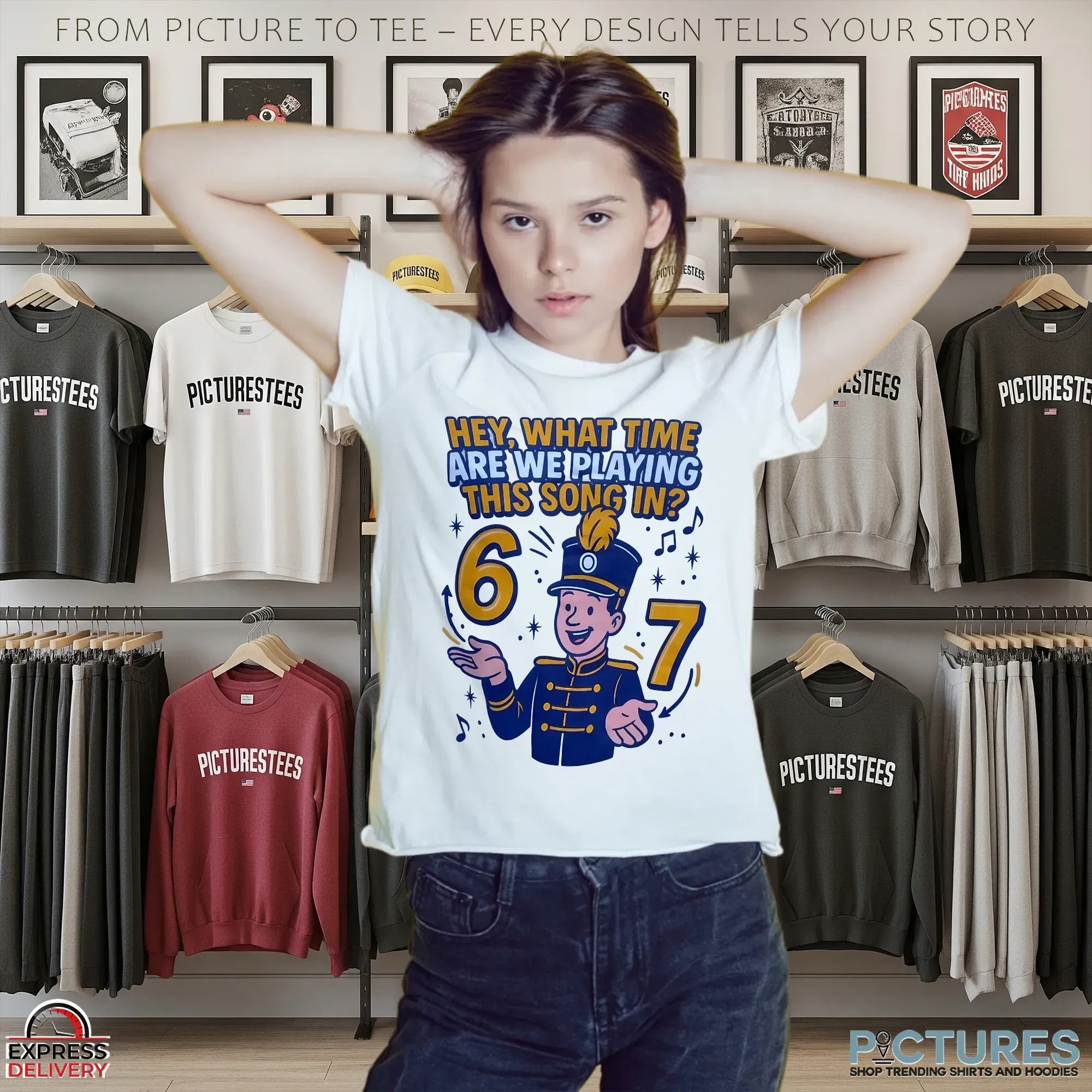 Pepwear Marching 6-7 Hey What Time Are We Playing This Song In T Shirt