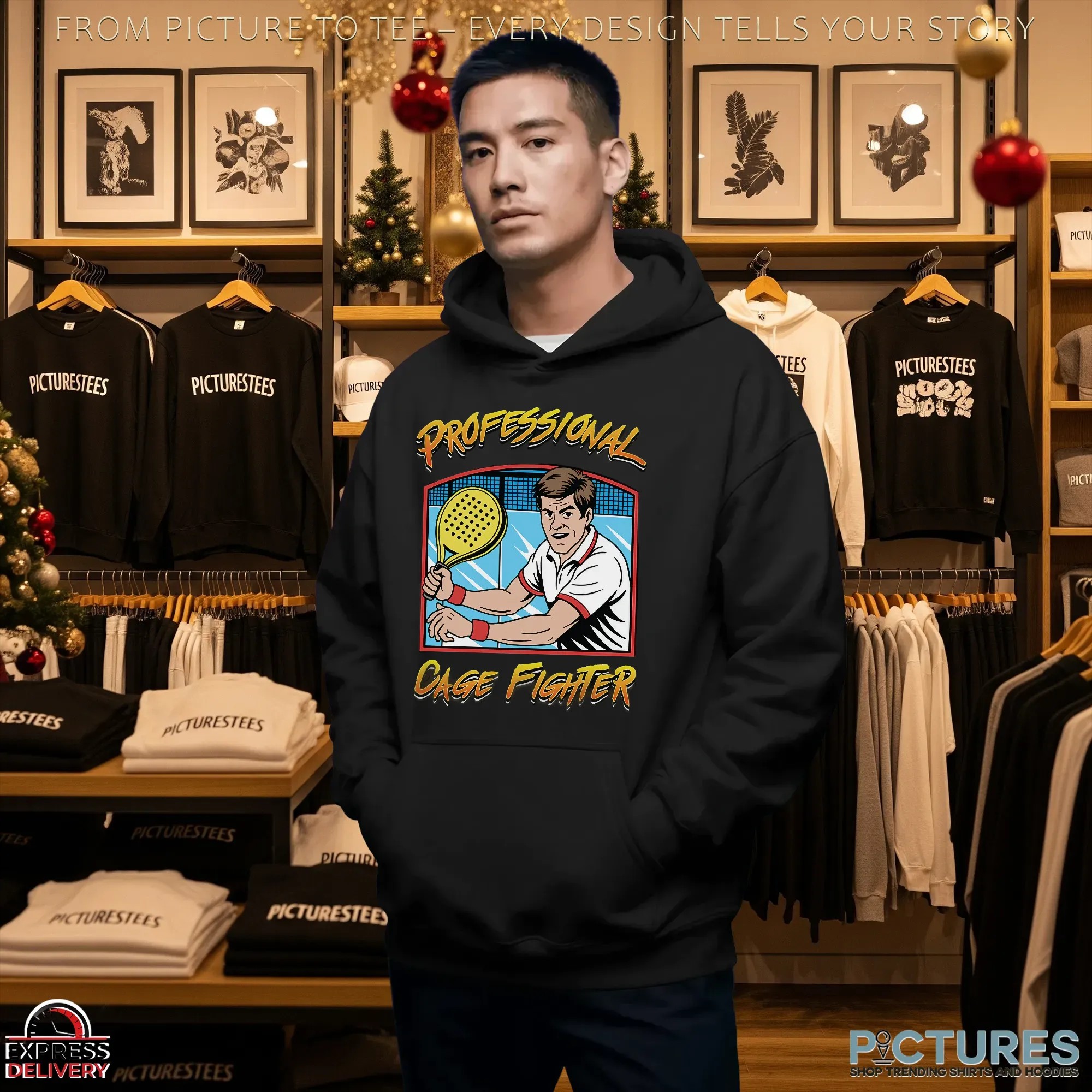 Professional Cage Fighter Padel Graphic T Shirt Professional Cage Fighter Padel Graphic T Shirt