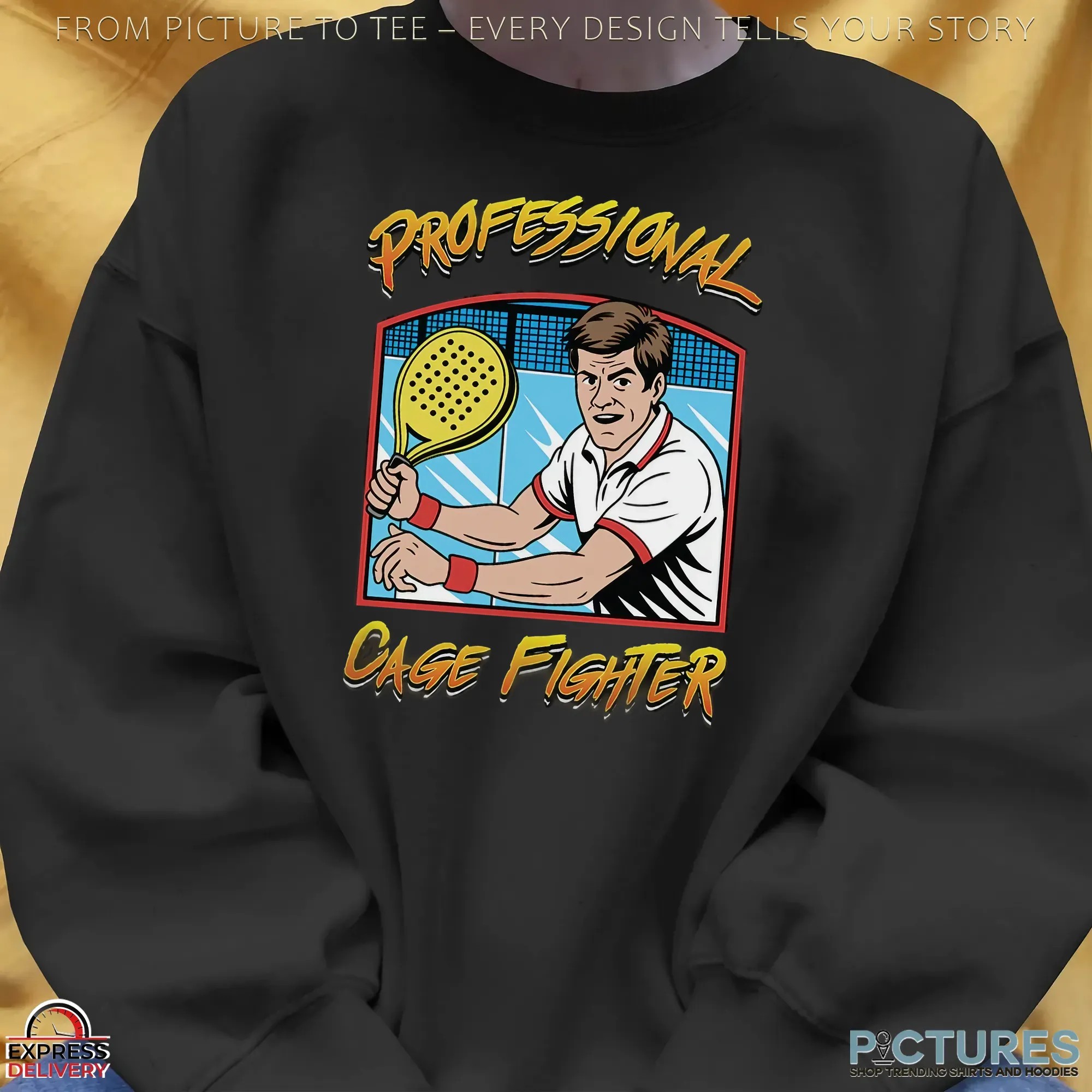 Professional Cage Fighter Padel Graphic T Shirt Professional Cage Fighter Padel Graphic T Shirt