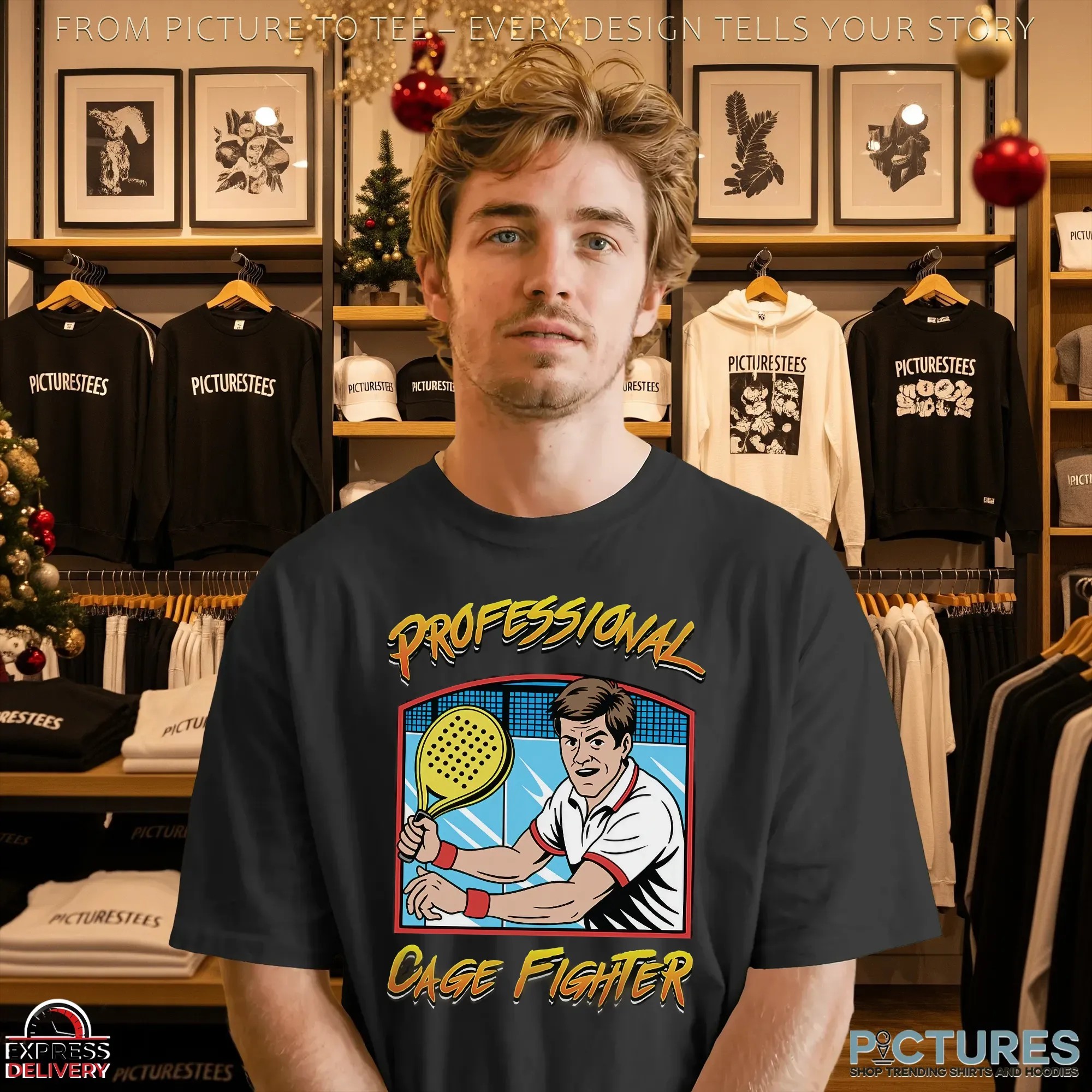 Professional Cage Fighter Padel Graphic T Shirt Professional Cage Fighter Padel Graphic T Shirt